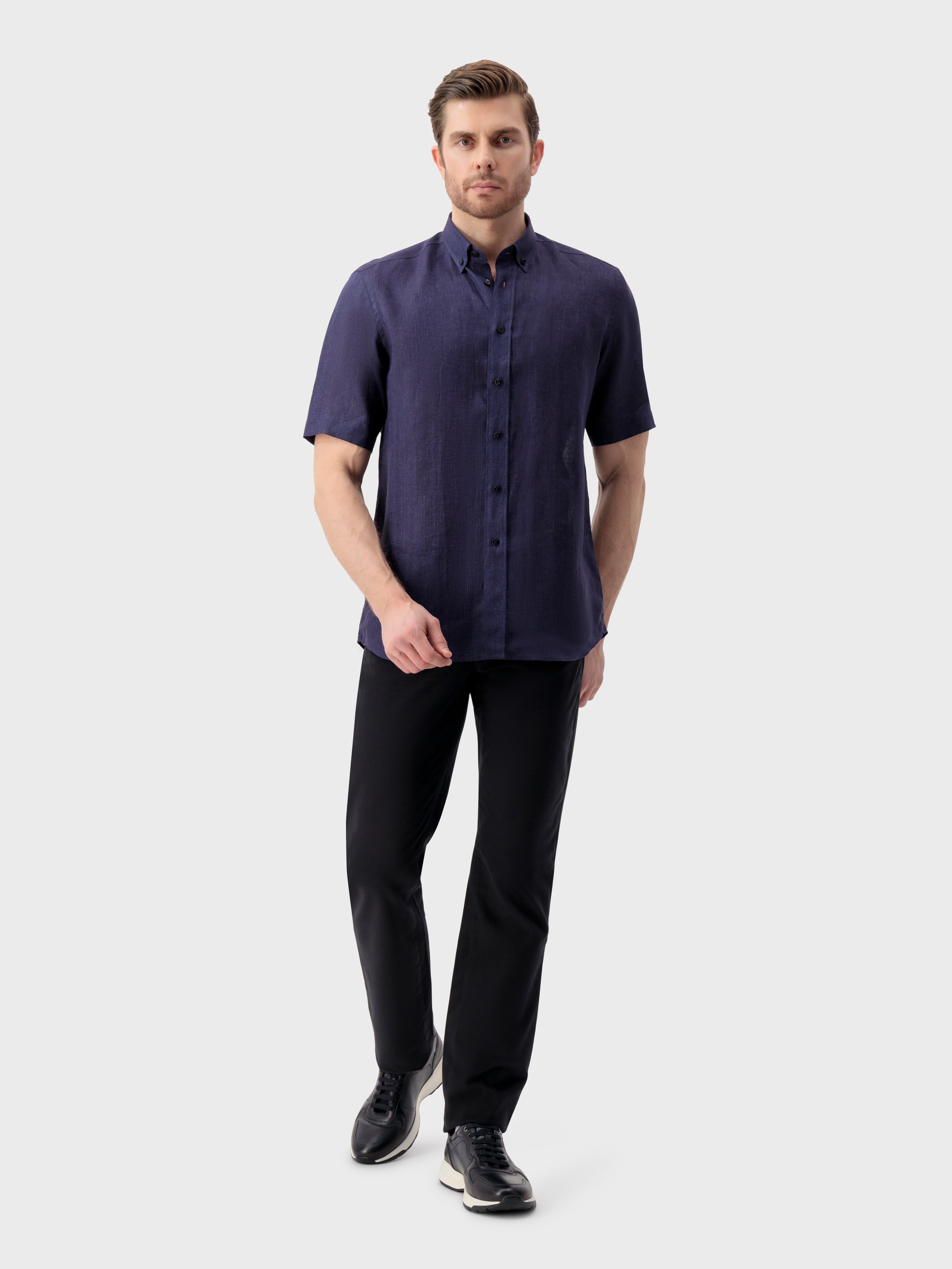 Linen Shirt - Blue Navy