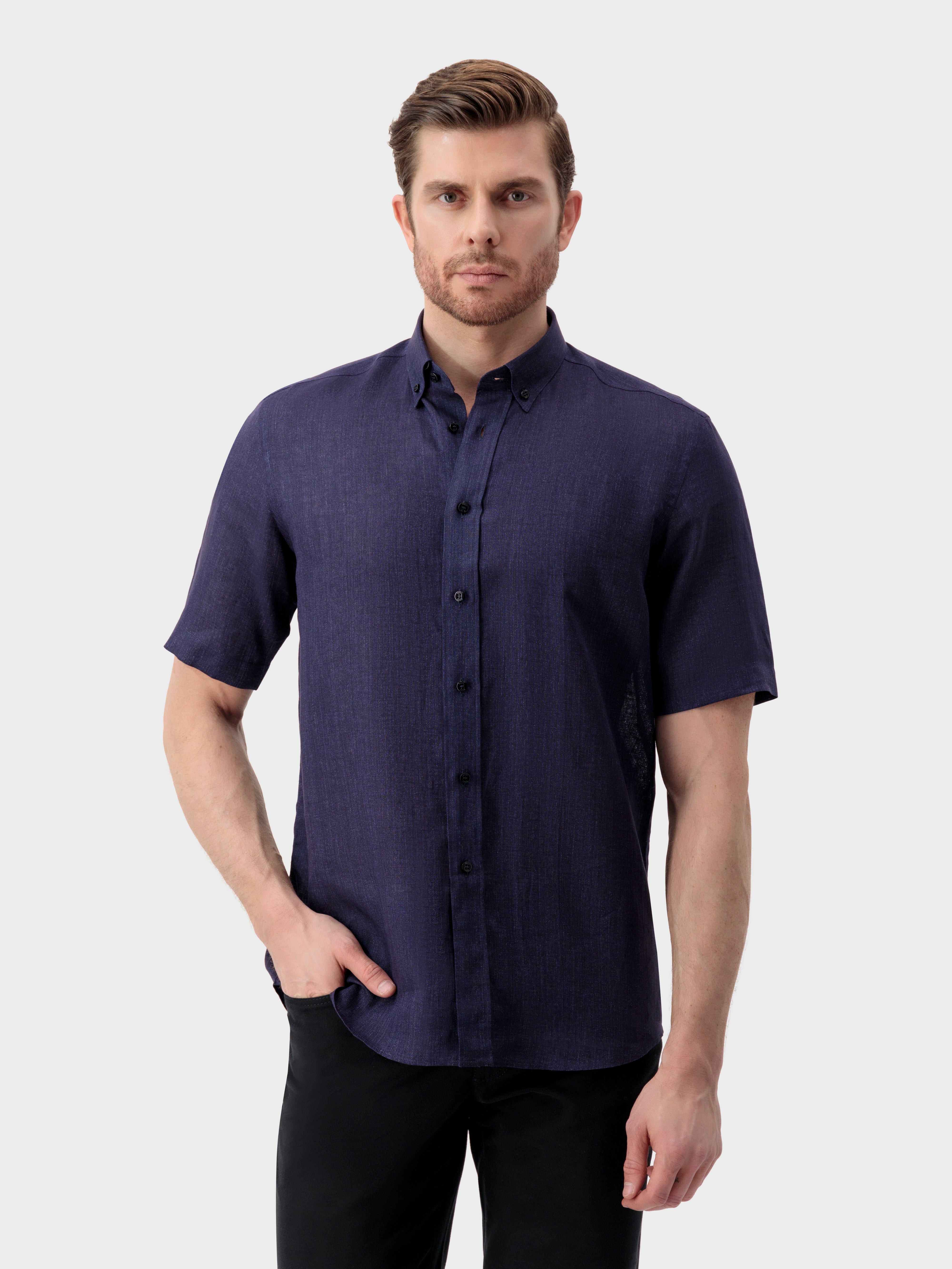 Linen Shirt - Blue Navy