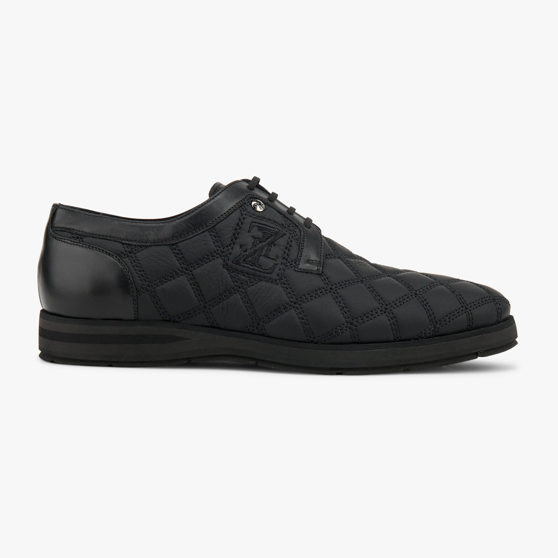 Zilli Pompei Calf Leather Sneakers with Boston Quilted Design