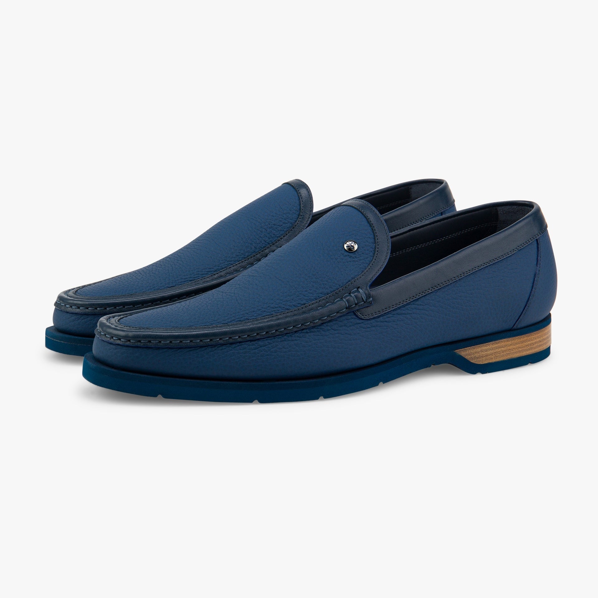 Deerskin Slip-Ons with Palladium-Finish Brass Rivet