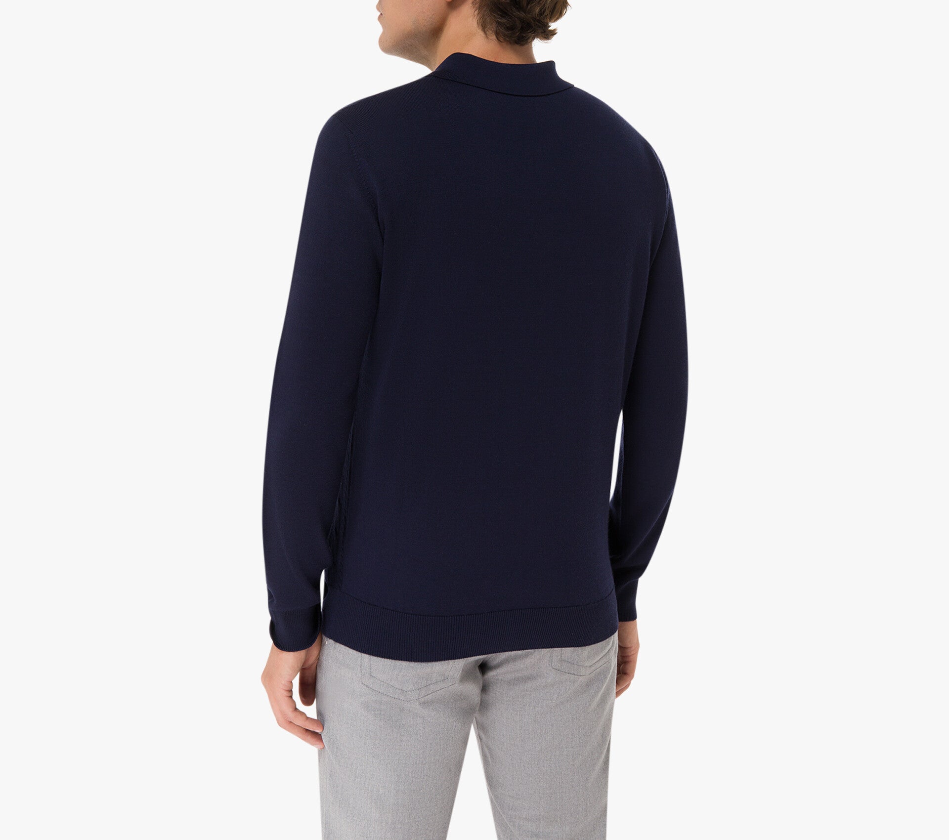 Zilli Wool, Silk & Cashmere Zipped Polo