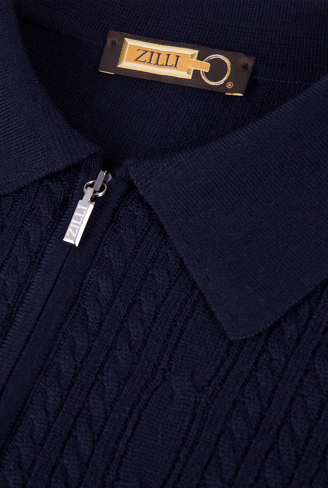 Zilli Wool, Silk & Cashmere Zipped Polo