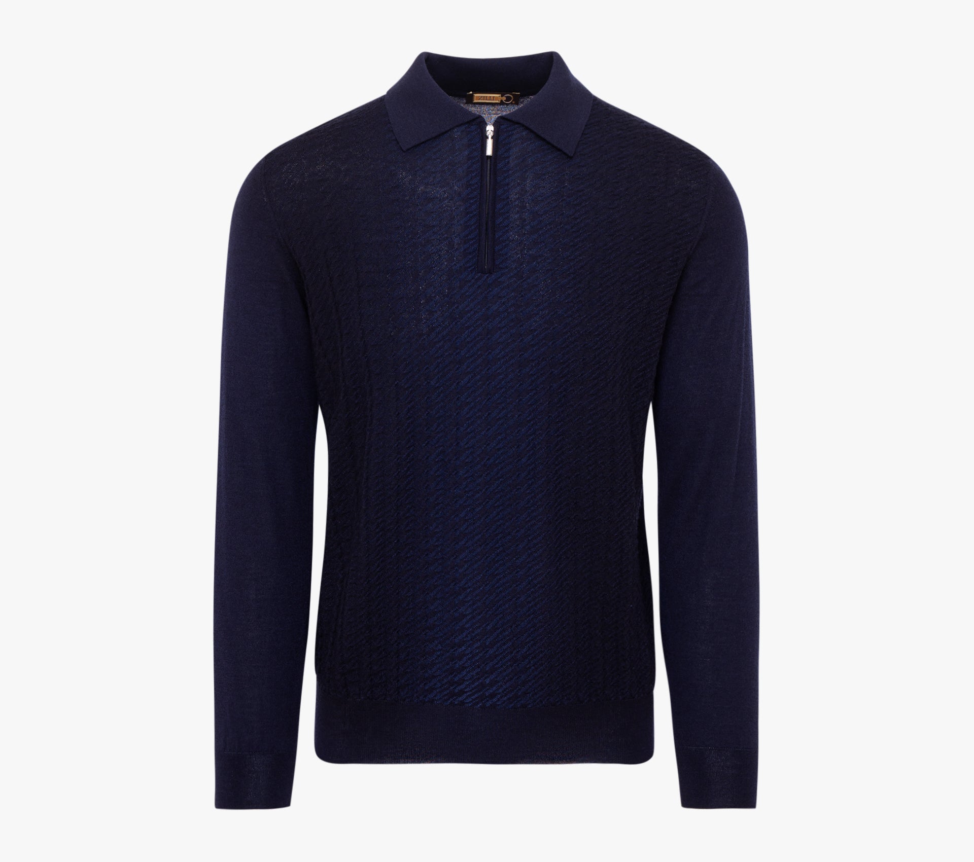 Long Sleeve Zipped Polo