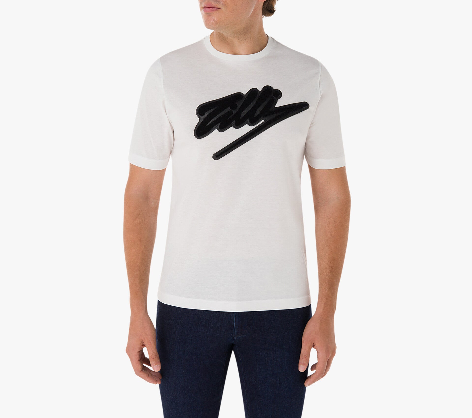 Zilli Round Neck T-shirt - Cursive Zilli Pattern