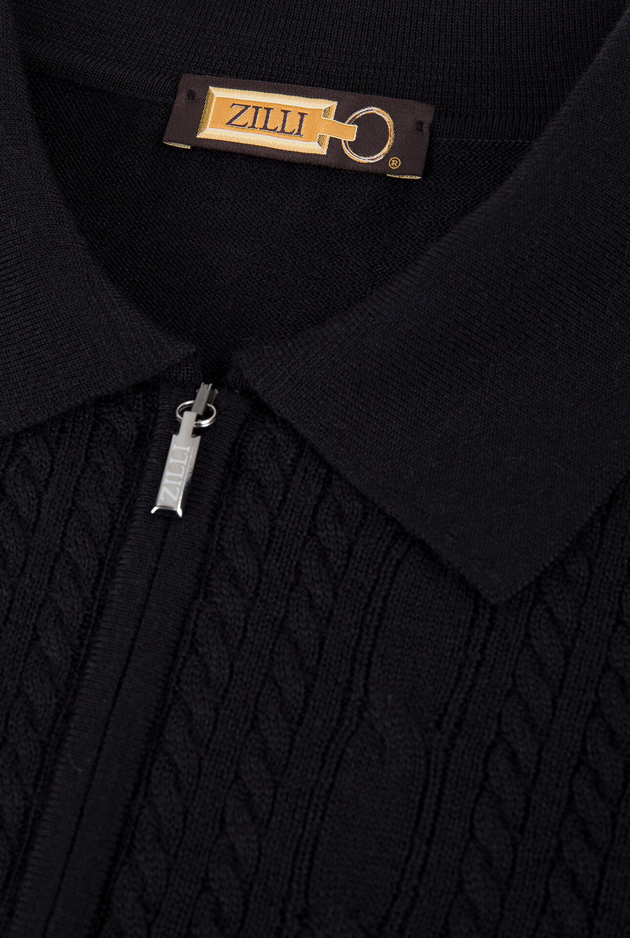 Zilli Wool, Silk & Cashmere Zipped Polo