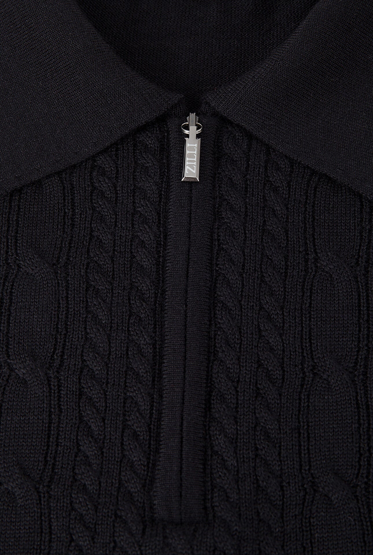 Zilli Wool, Silk & Cashmere Zipped Polo