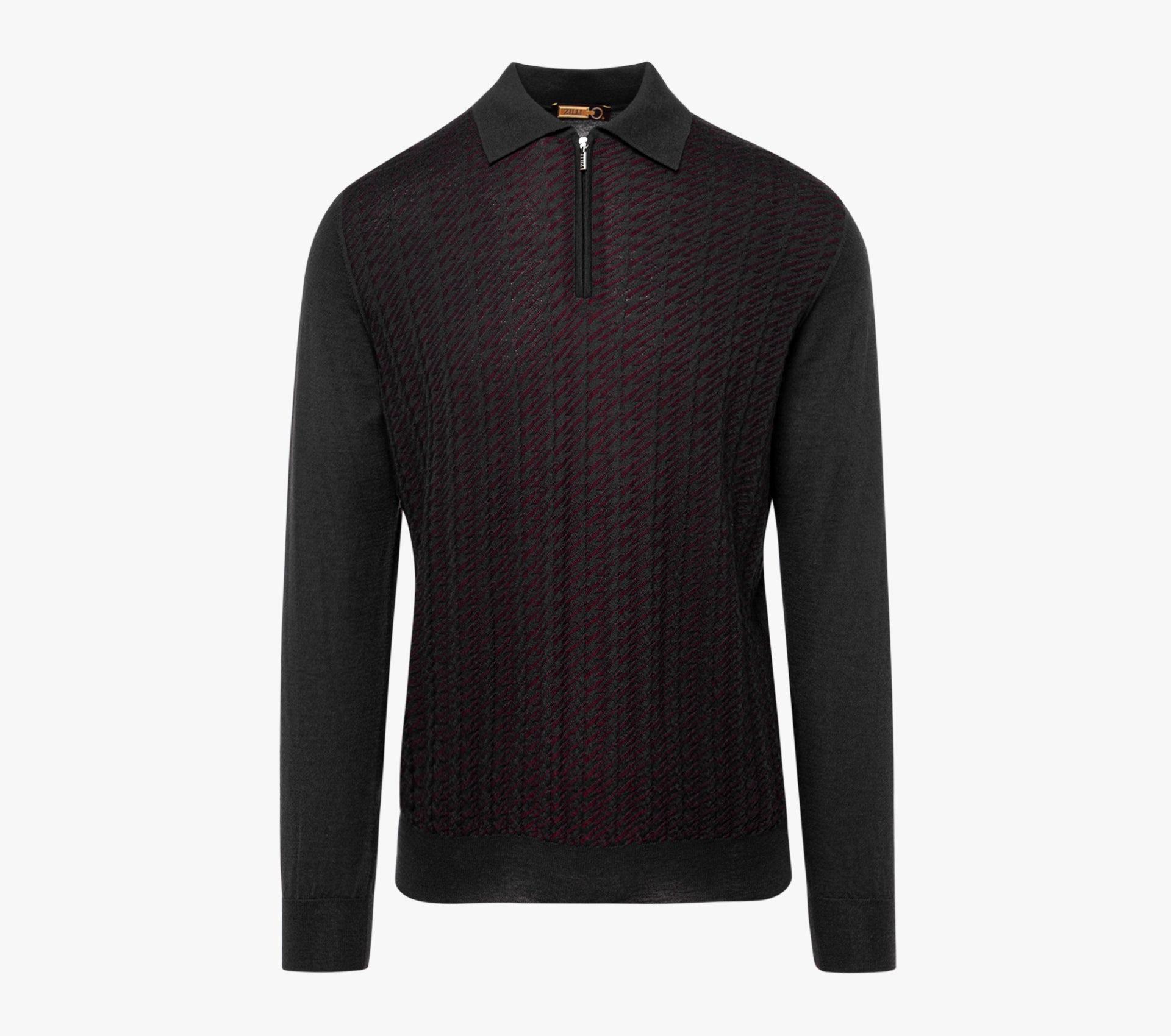 Long Sleeve Zipped Polo