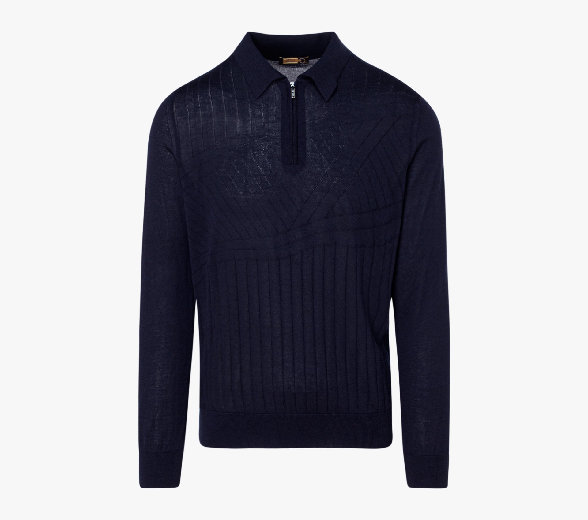 Long Sleeve Zipped Polo