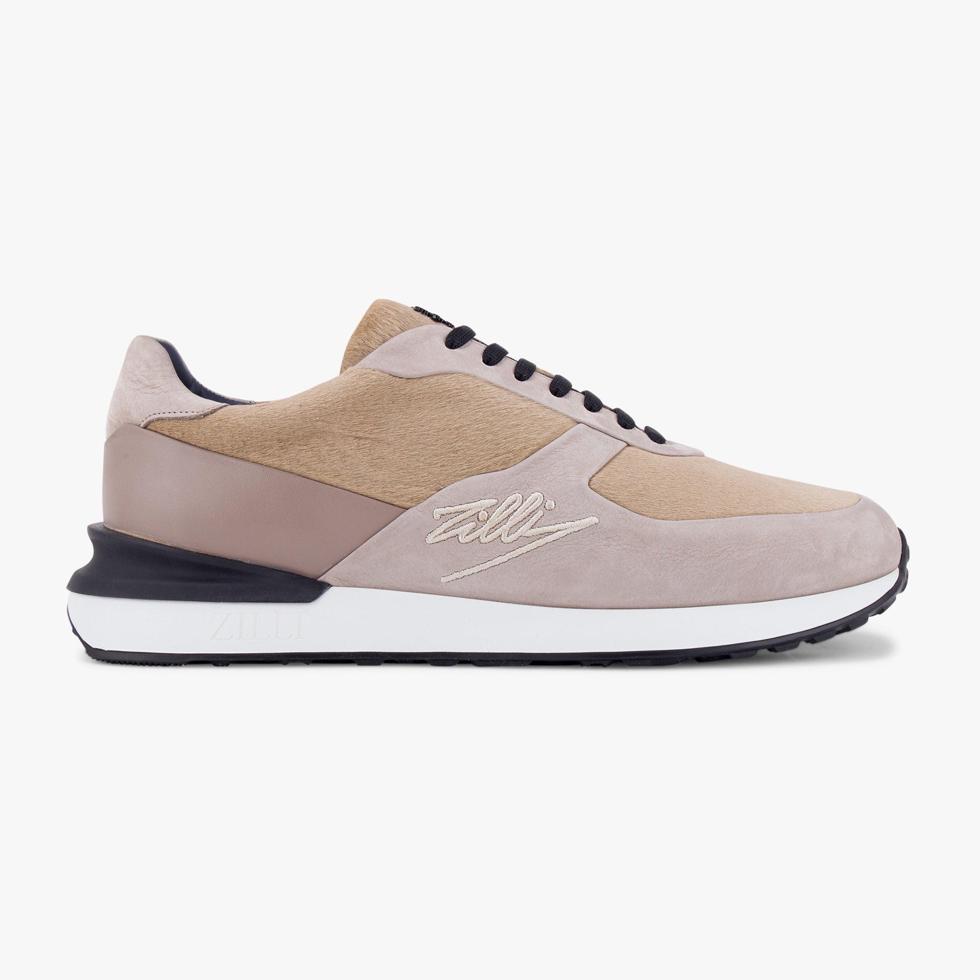 Suede Calfskin Sneakers with ZILLI Signature