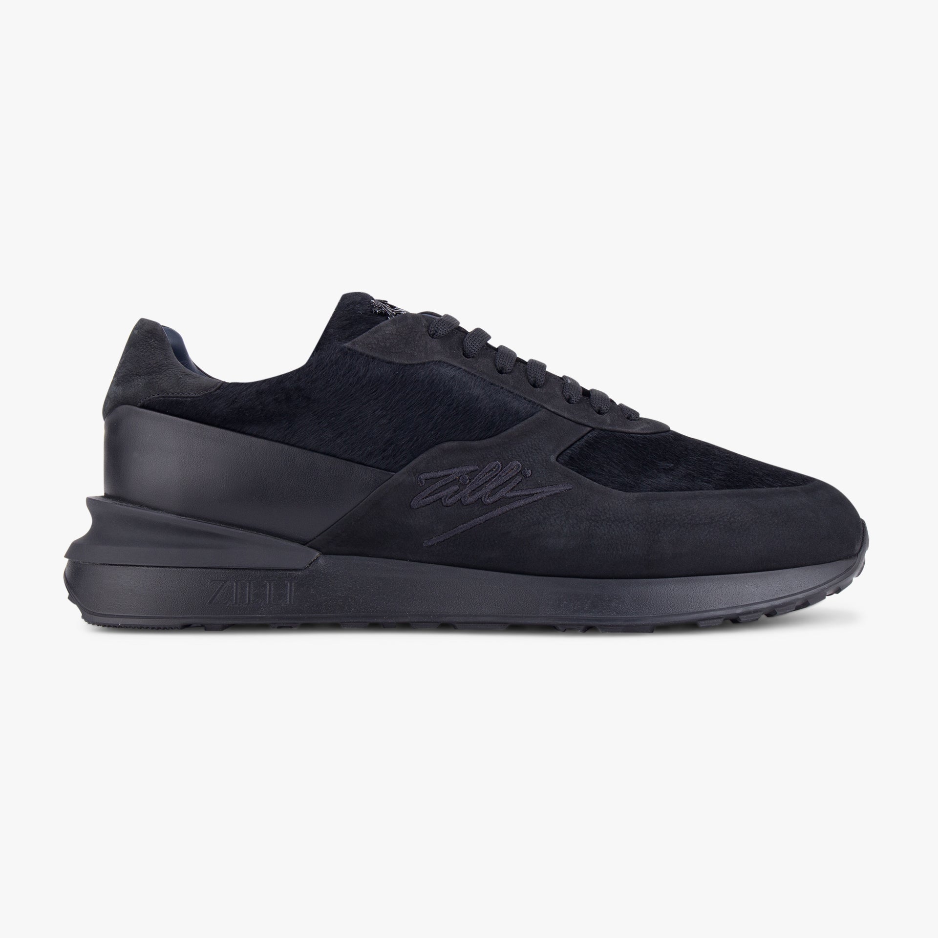 Suede Calfskin Sneakers with ZILLI Signature