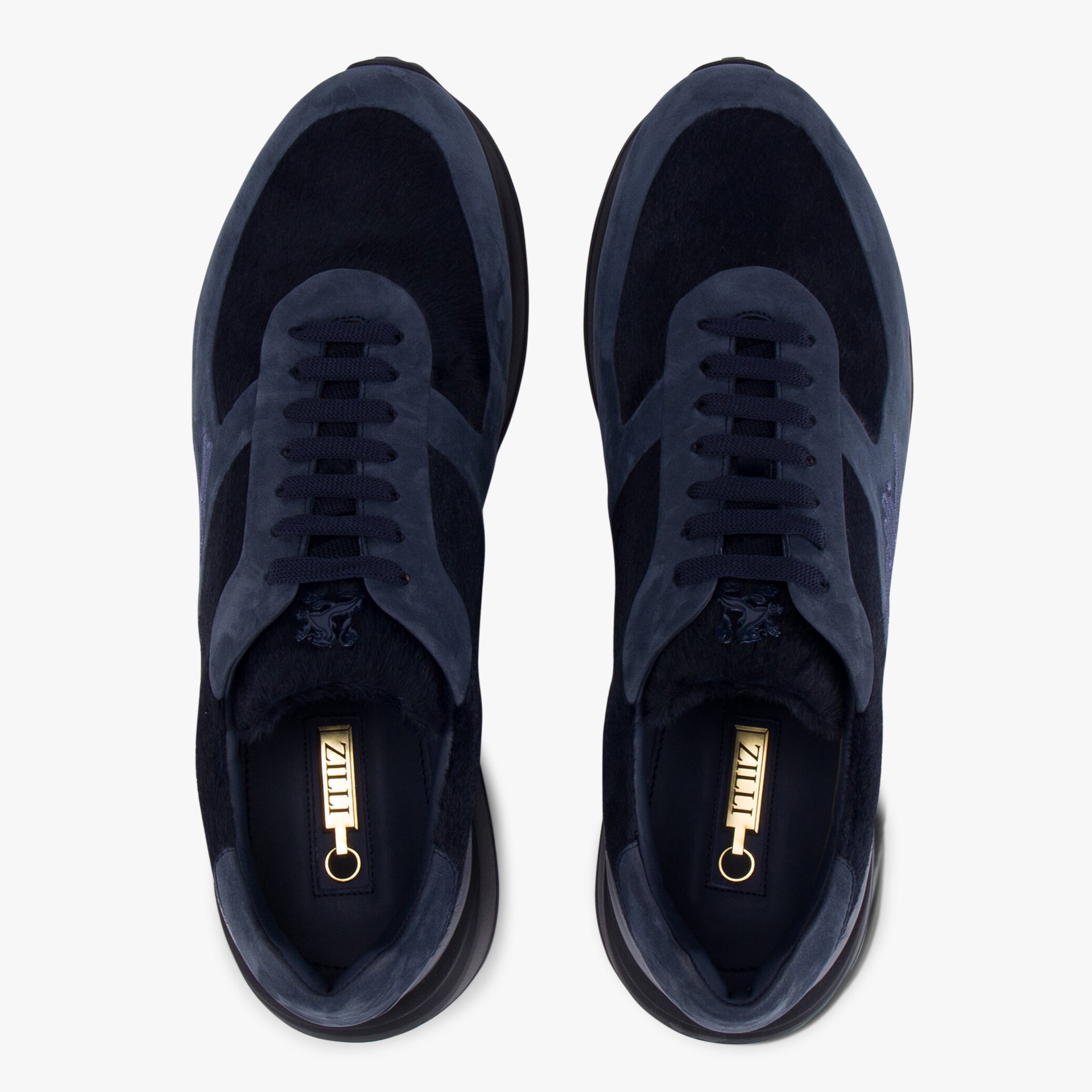 Suede Calfskin Sneakers with ZILLI Signature