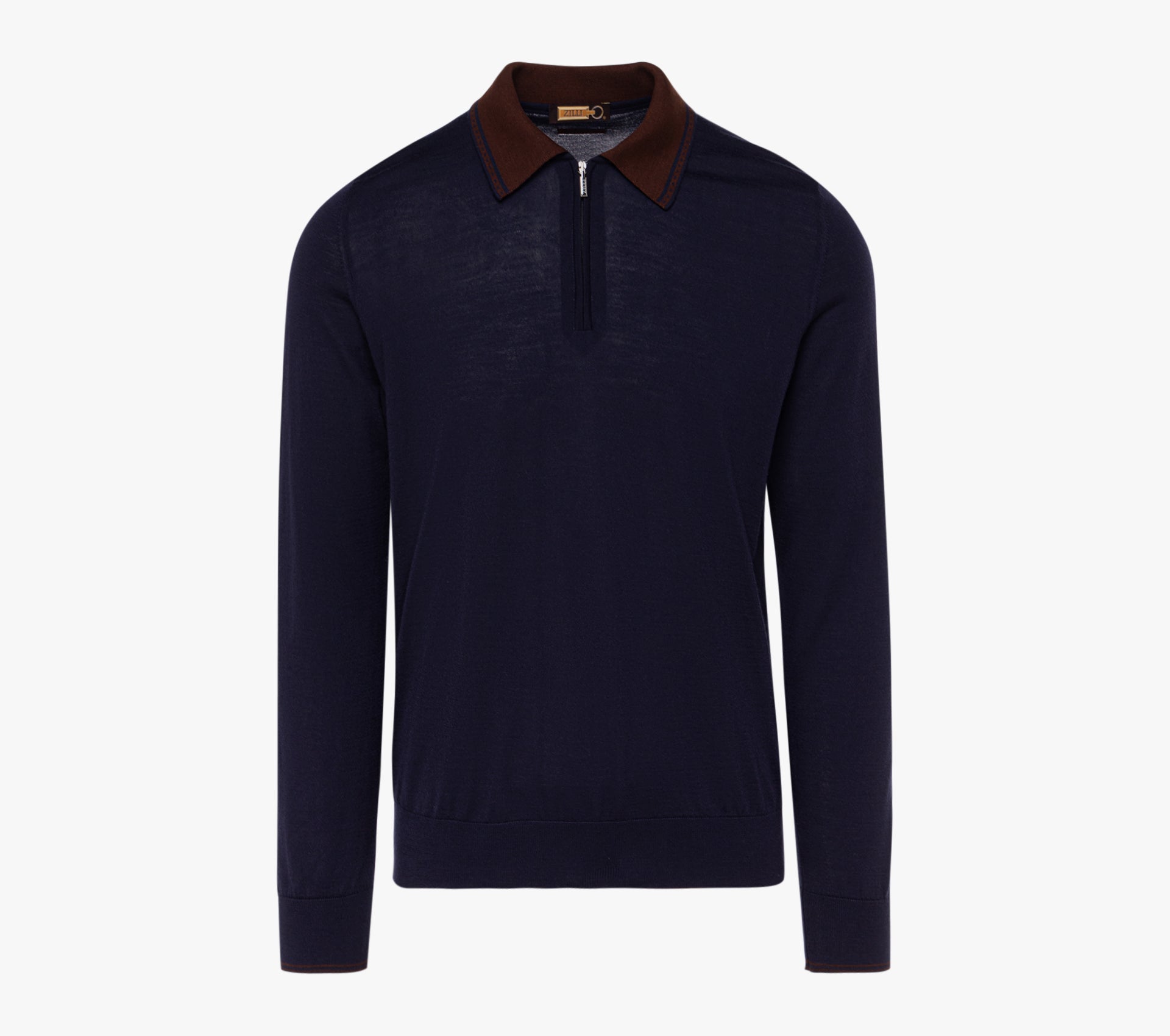 Long Sleeve Zipped Polo