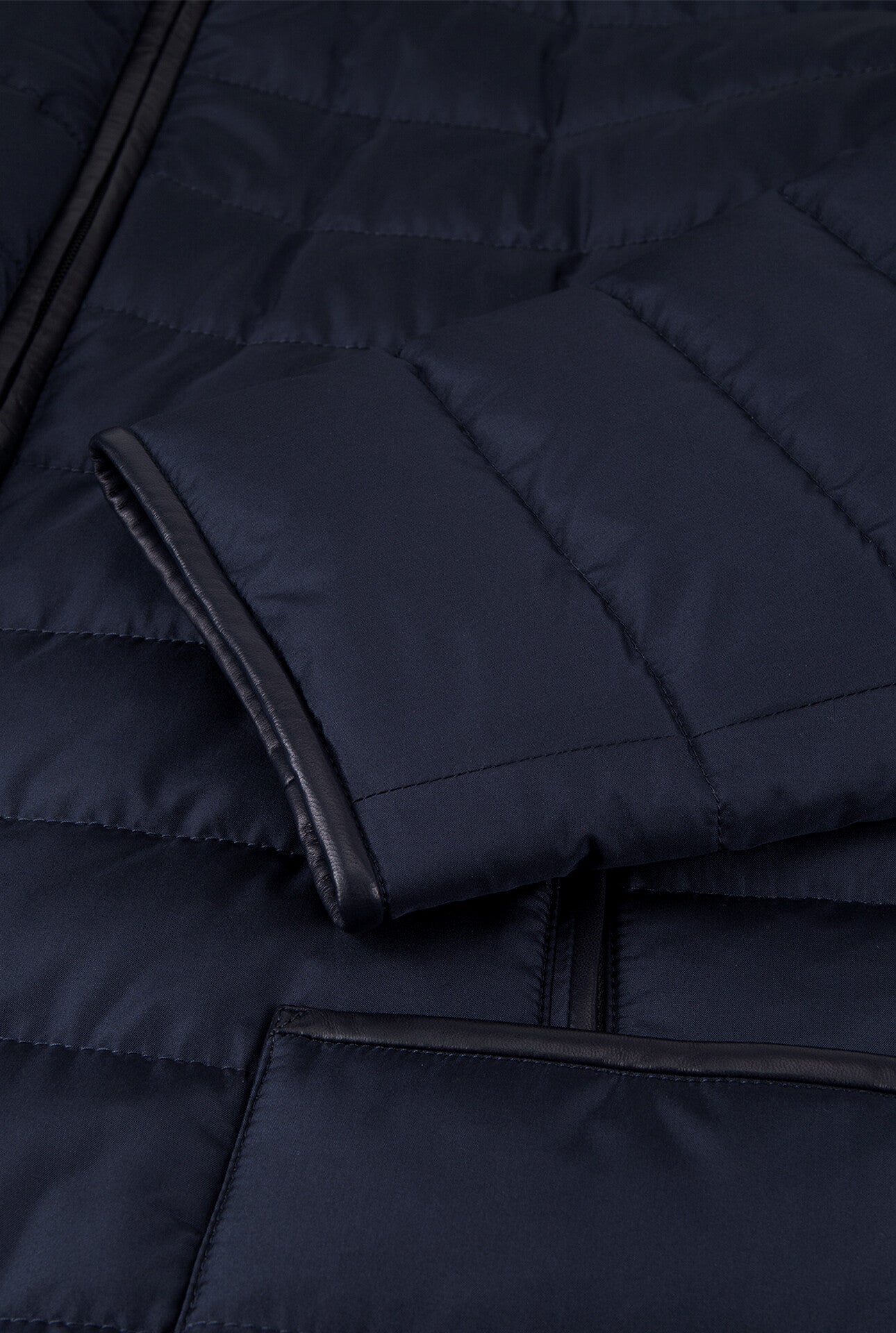 Zilli Cubic Parka in Navy With Lambskin Details