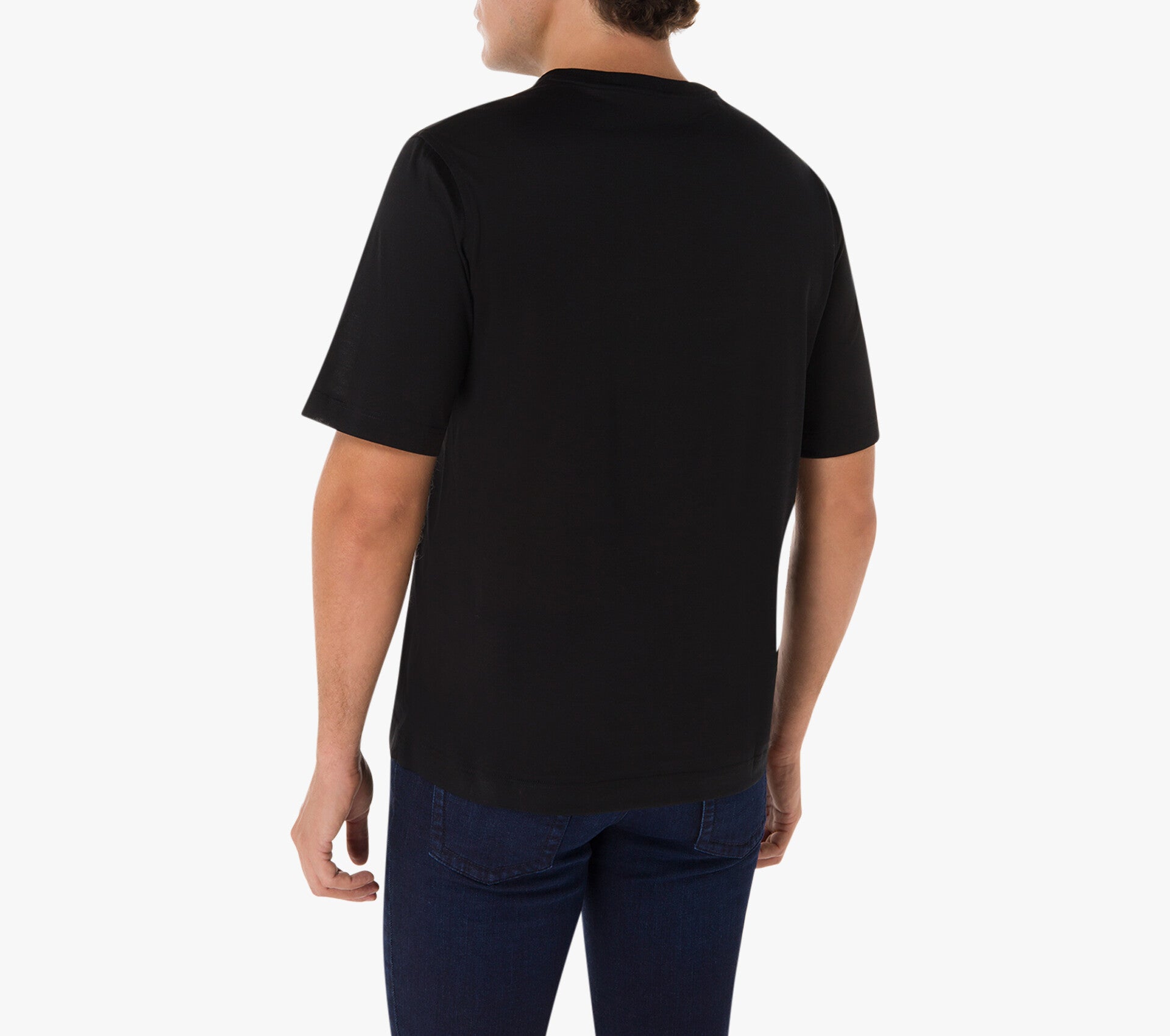 Zilli Black T-shirt with Lion Circle Embroidery