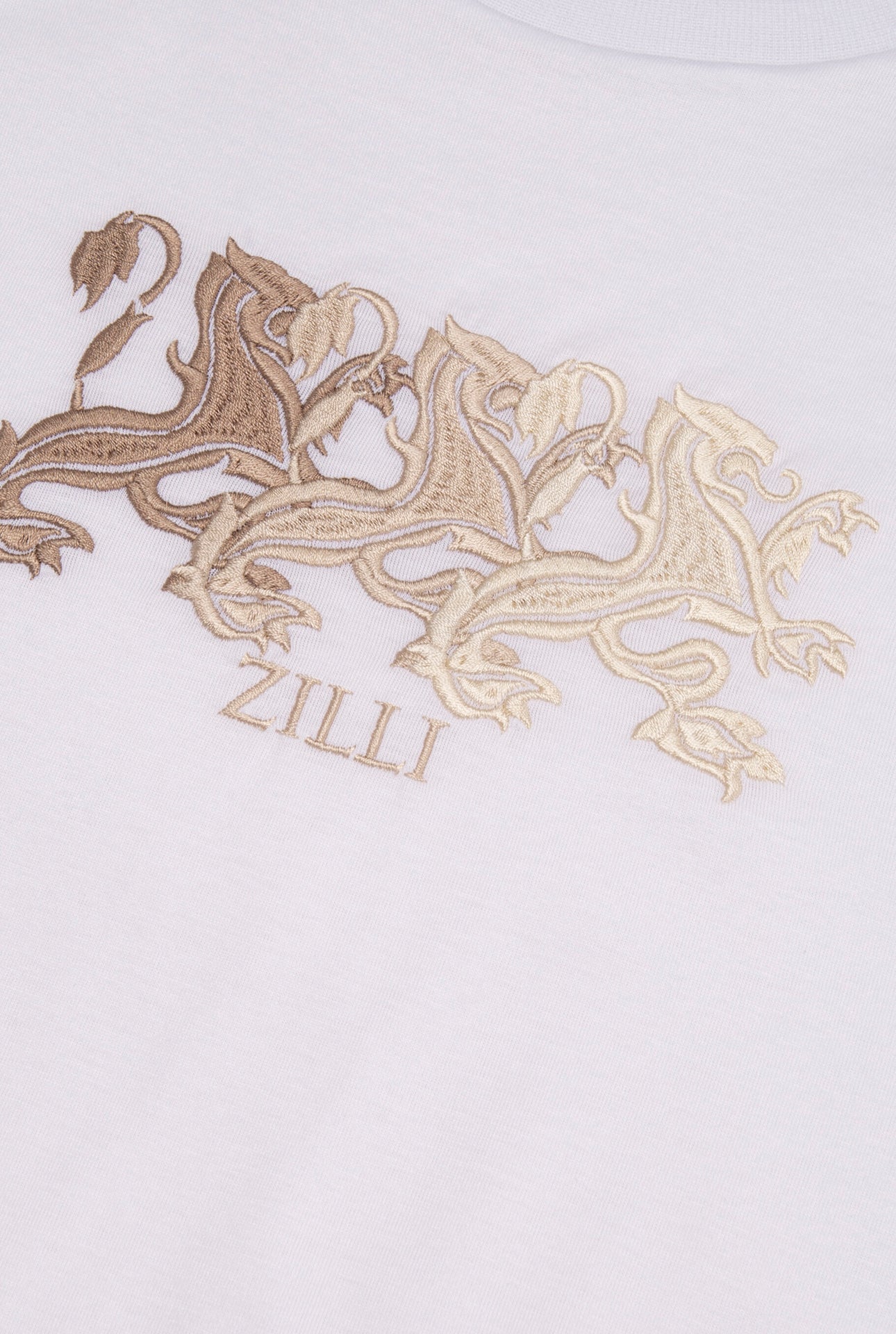 T-Shirt with Double Griffon Embroidery