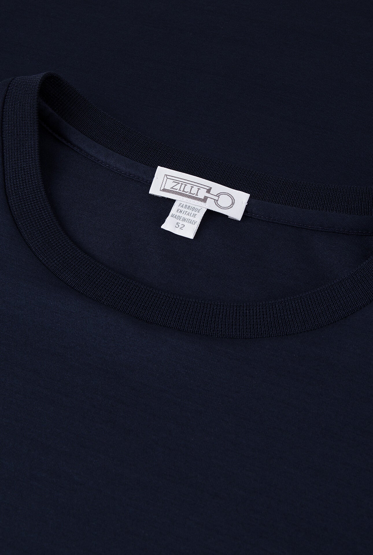 Zilli Navy T-shirt with Micro Griffon Embroidery