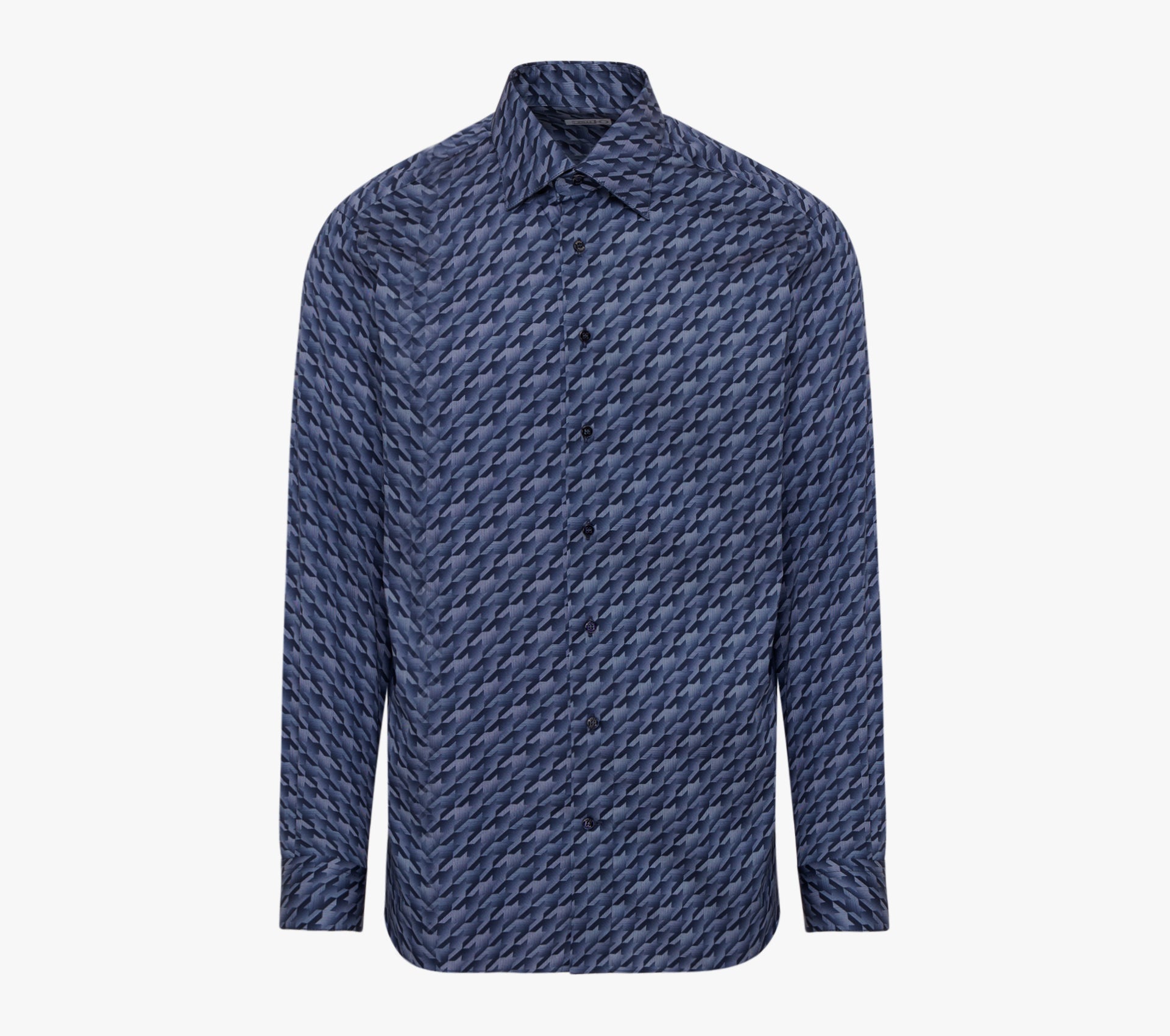 Long Sleeves Shirt with Houndstooth Pattern