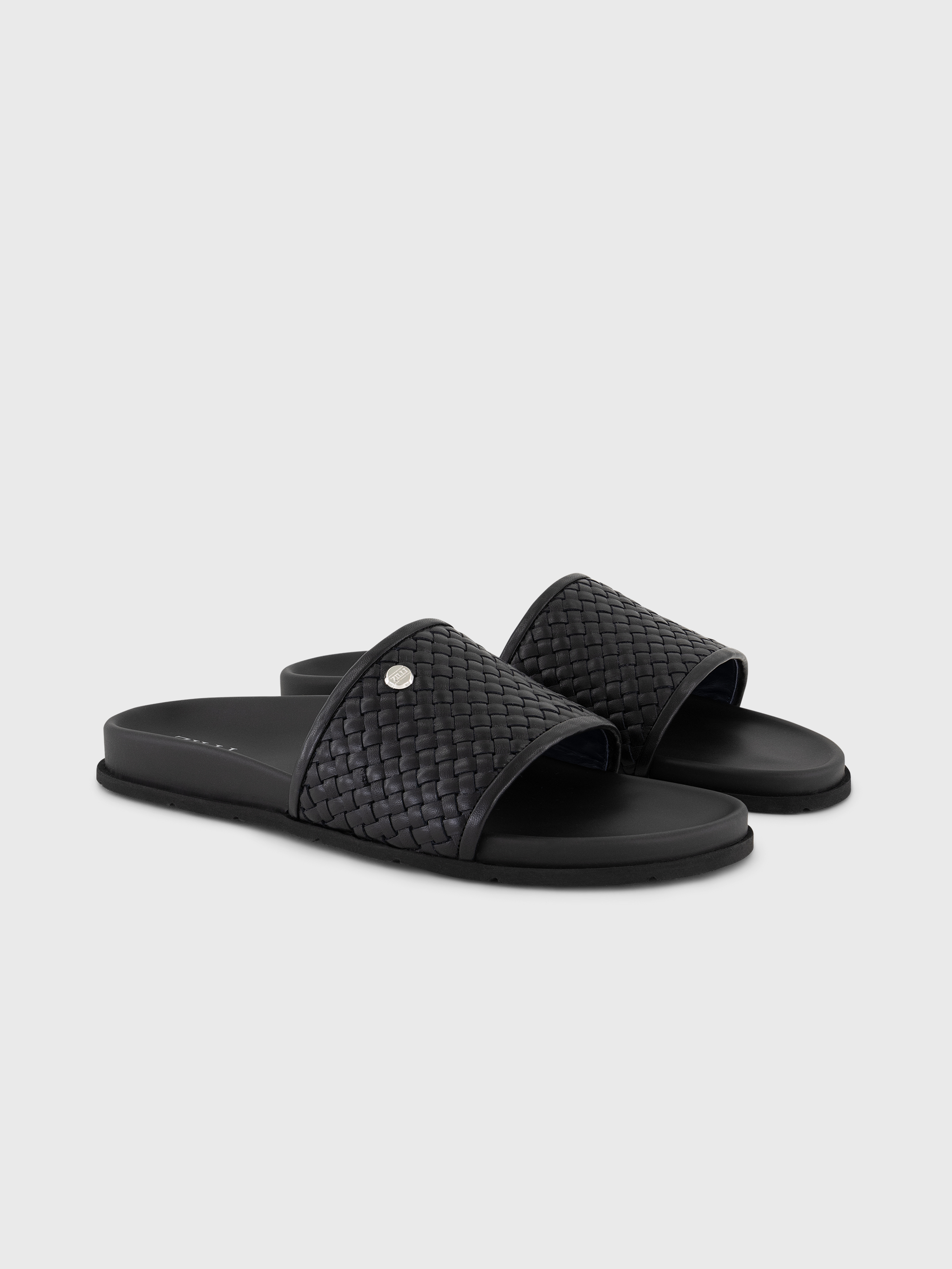 Braided Calfskin Slides