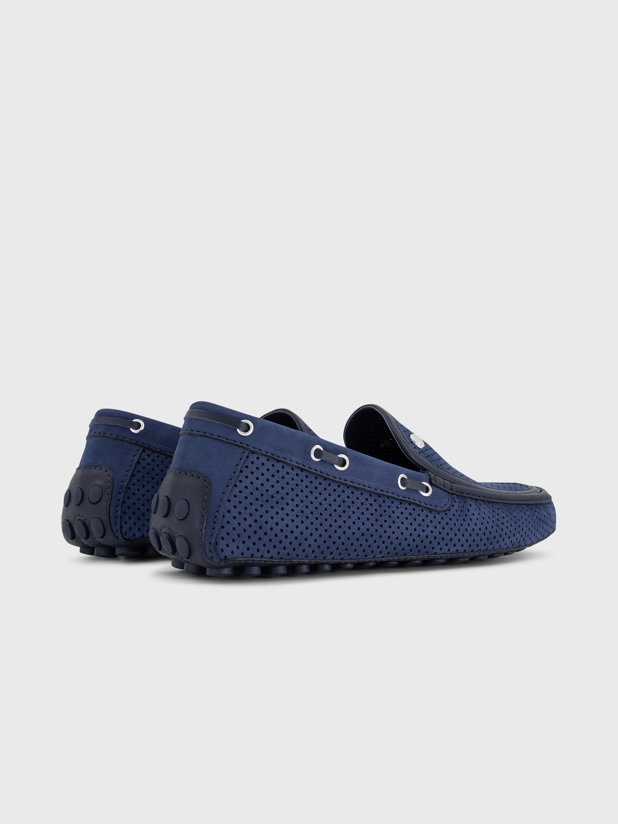 Suede Perforated Loafers