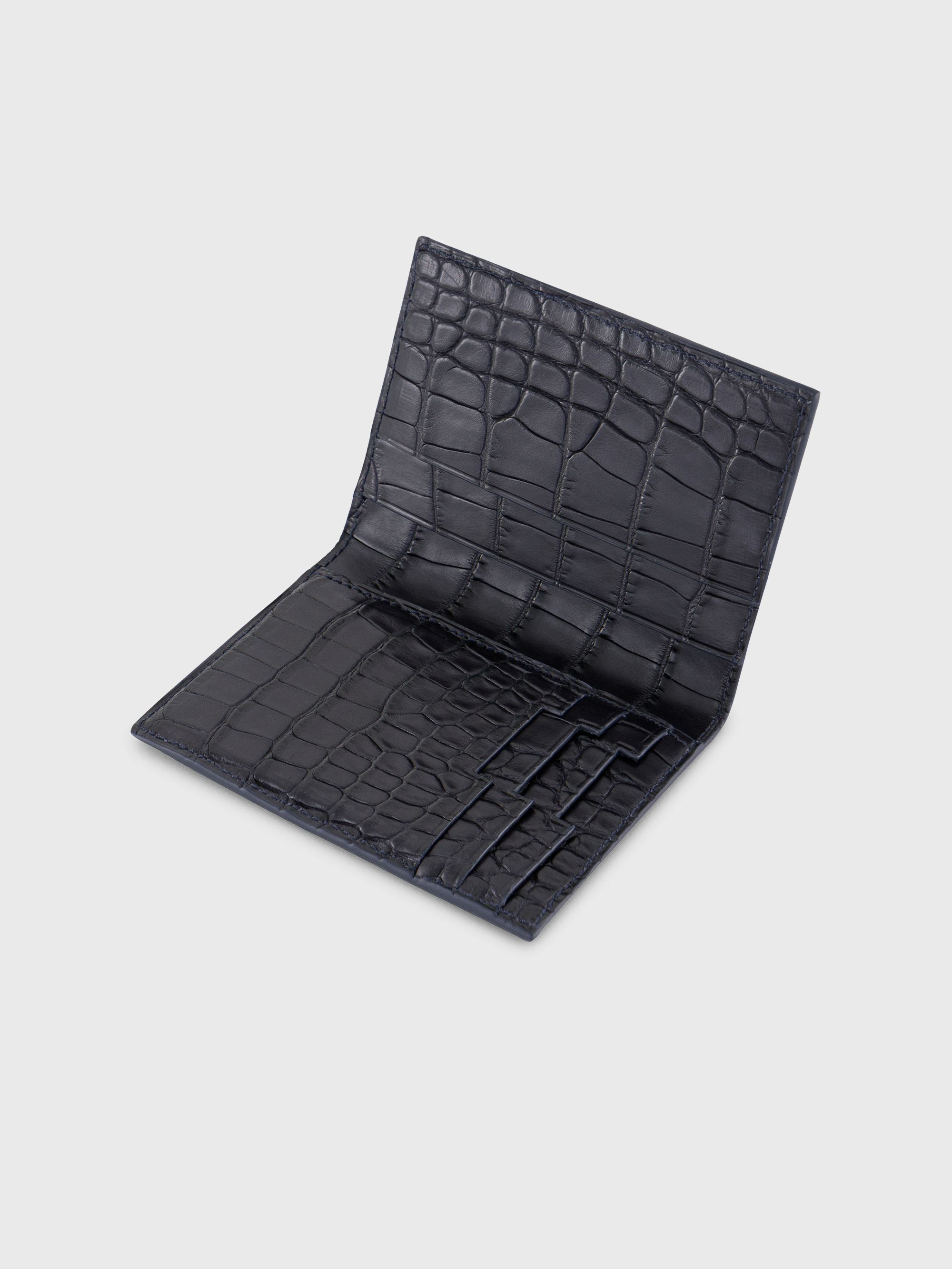 Crocodile Skin Folding Card Holder