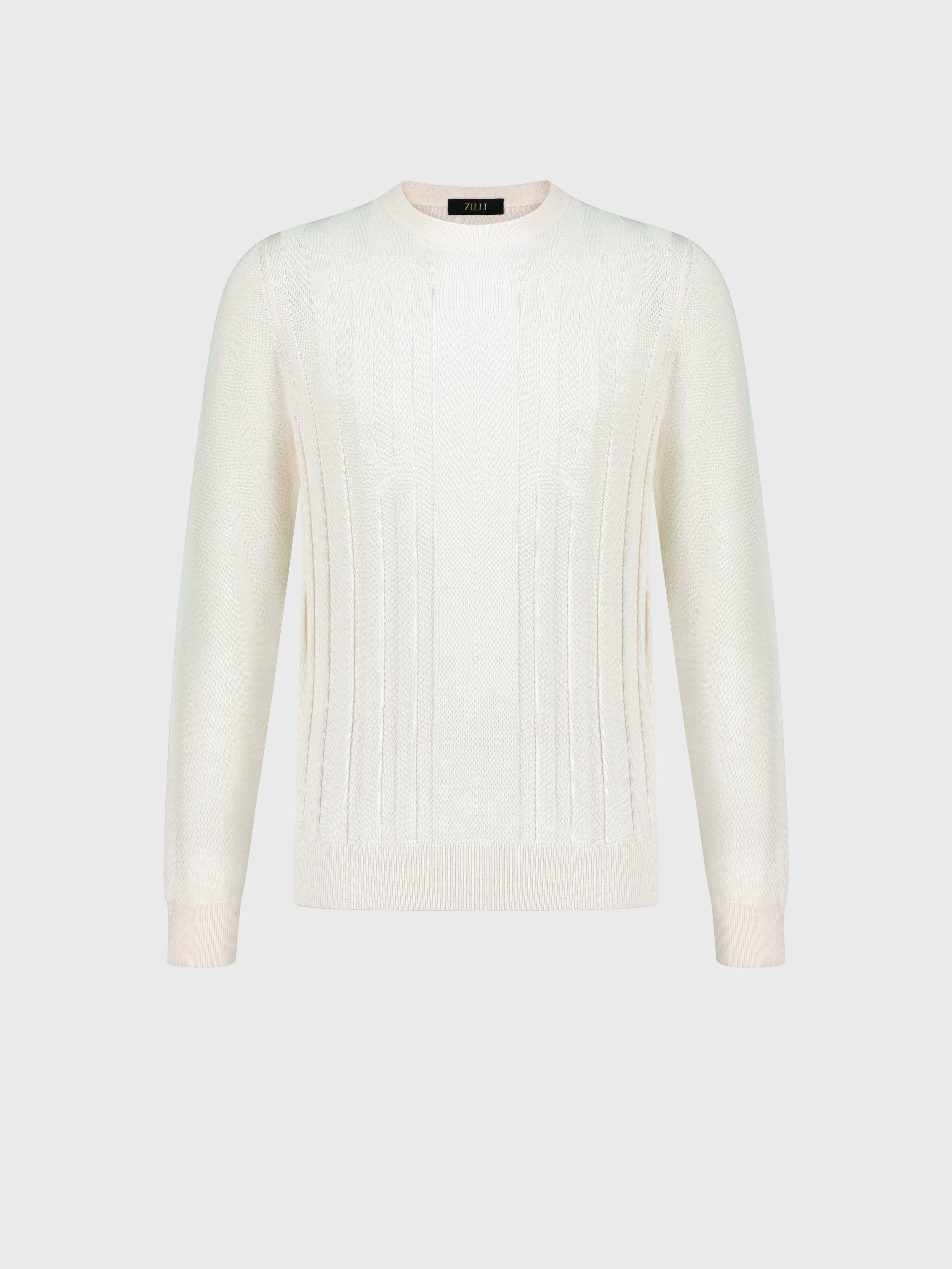 Round Neck Sweater White