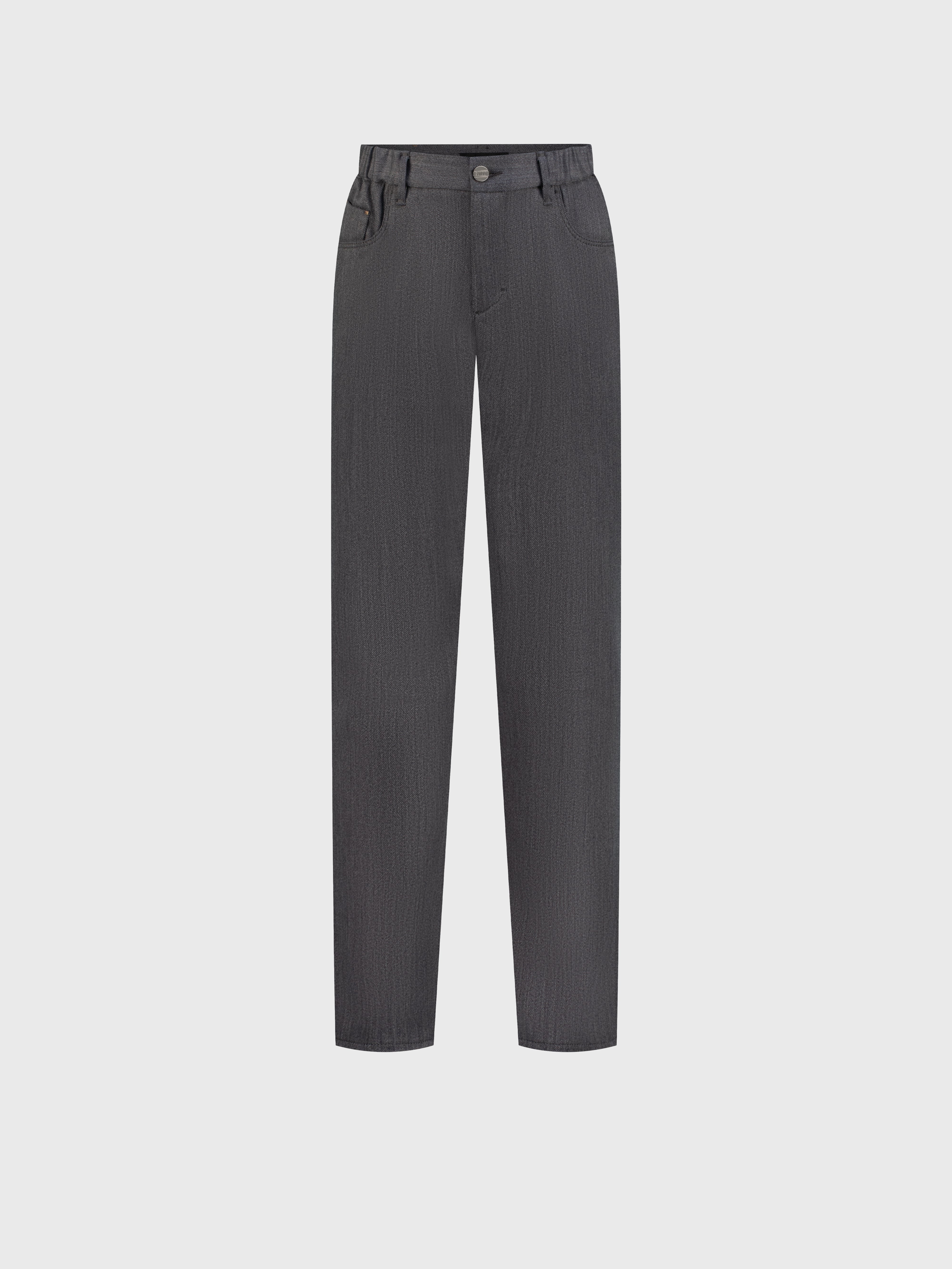 Graphite Trousers with Calf Suede Patch