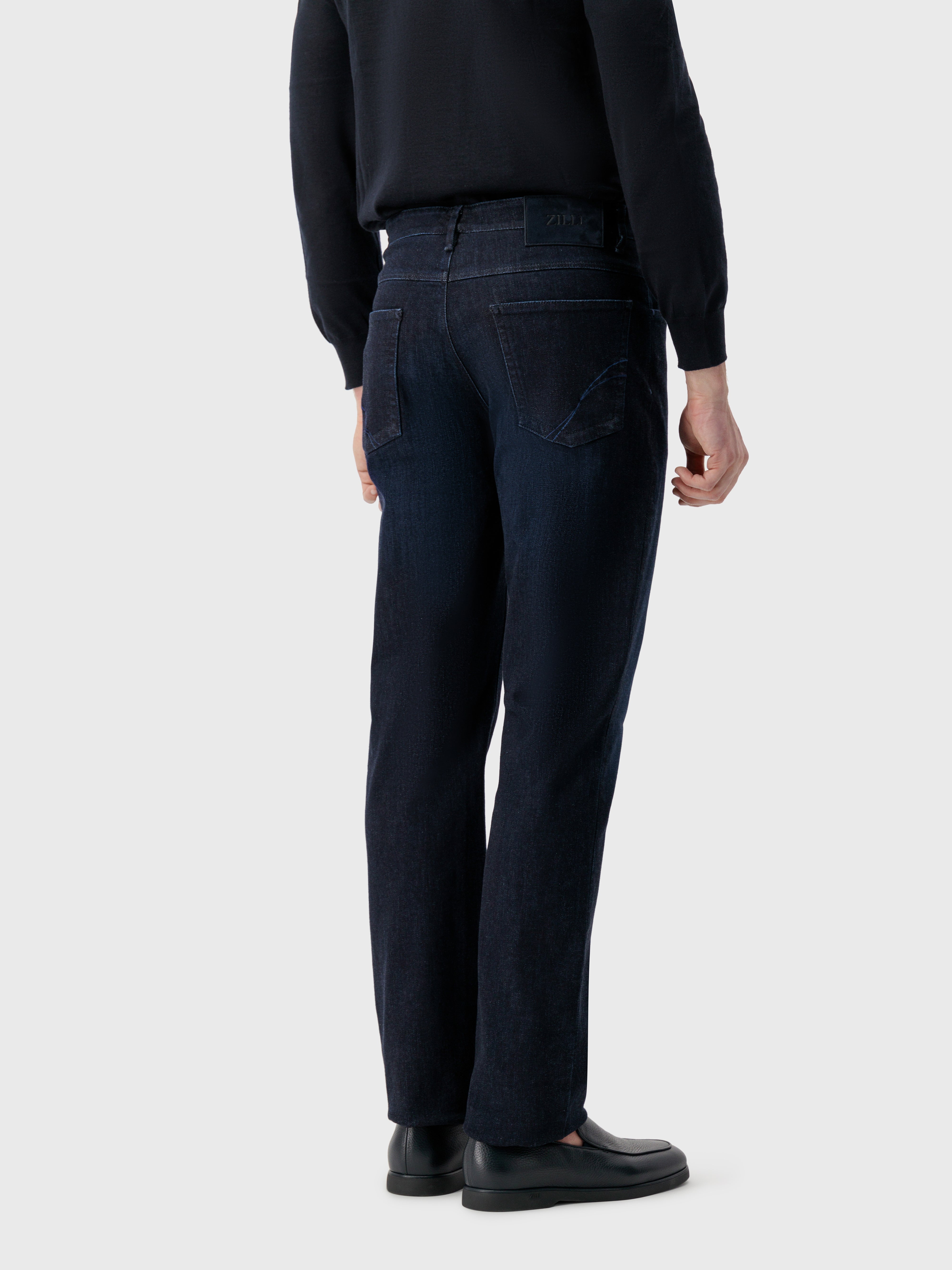 Cotton Jeans Navy Blue