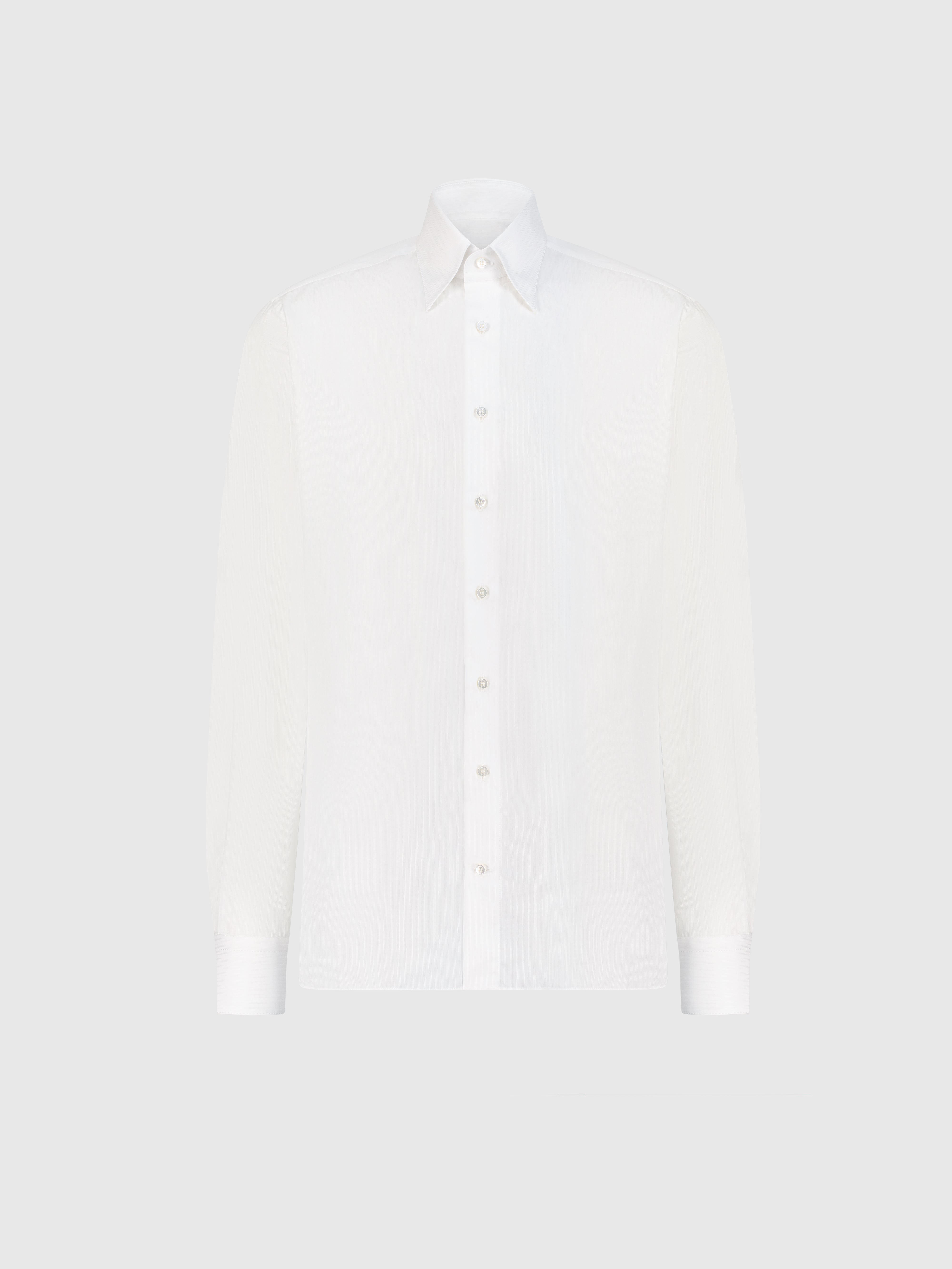 Shirt with Stripe Pattern White