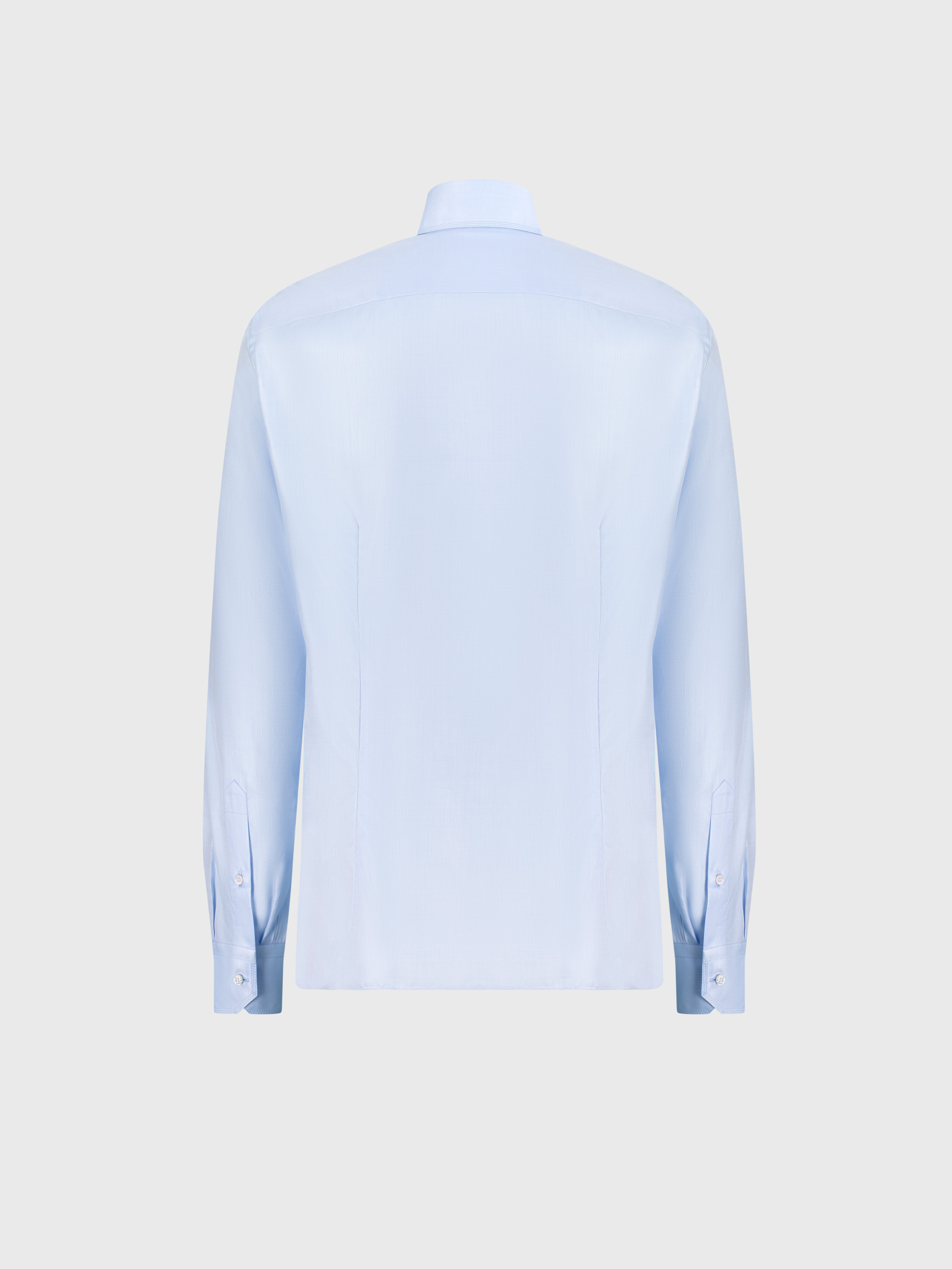 Cotton Shirt with Triple Stitching Sky