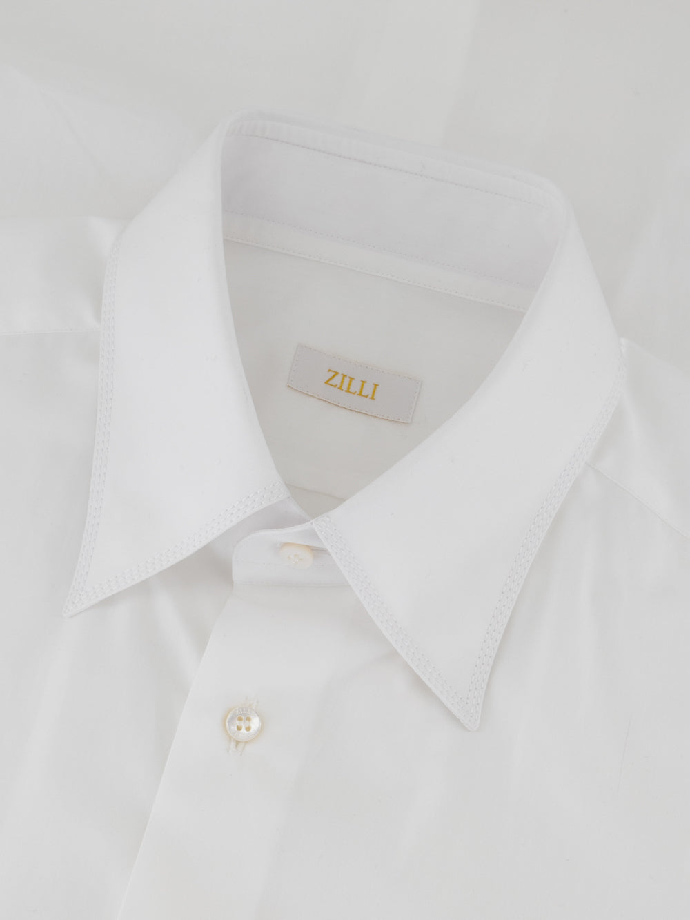 Classic Shirt with Triple Stitching White