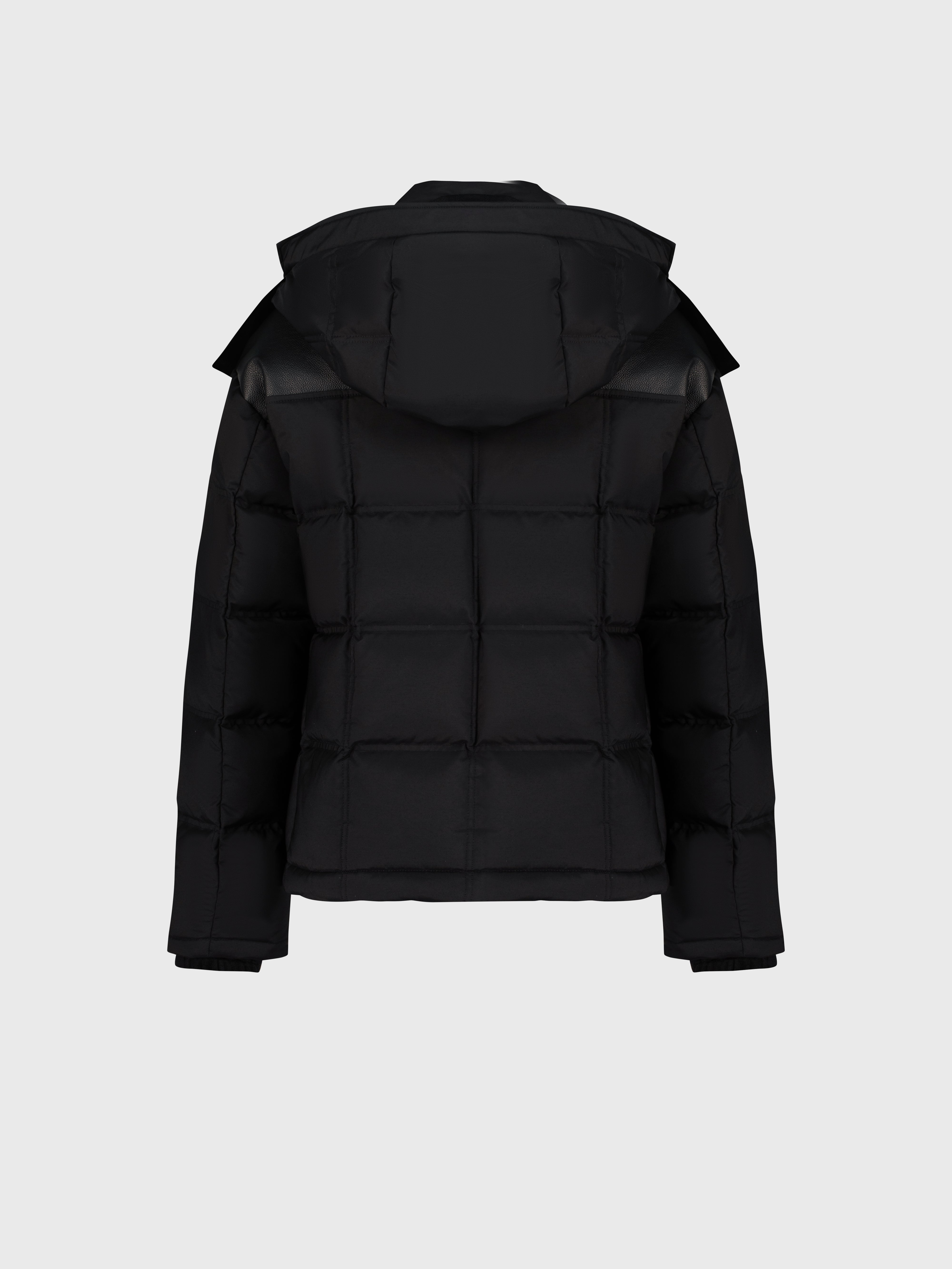 Quilted Wool Down Jacket Black