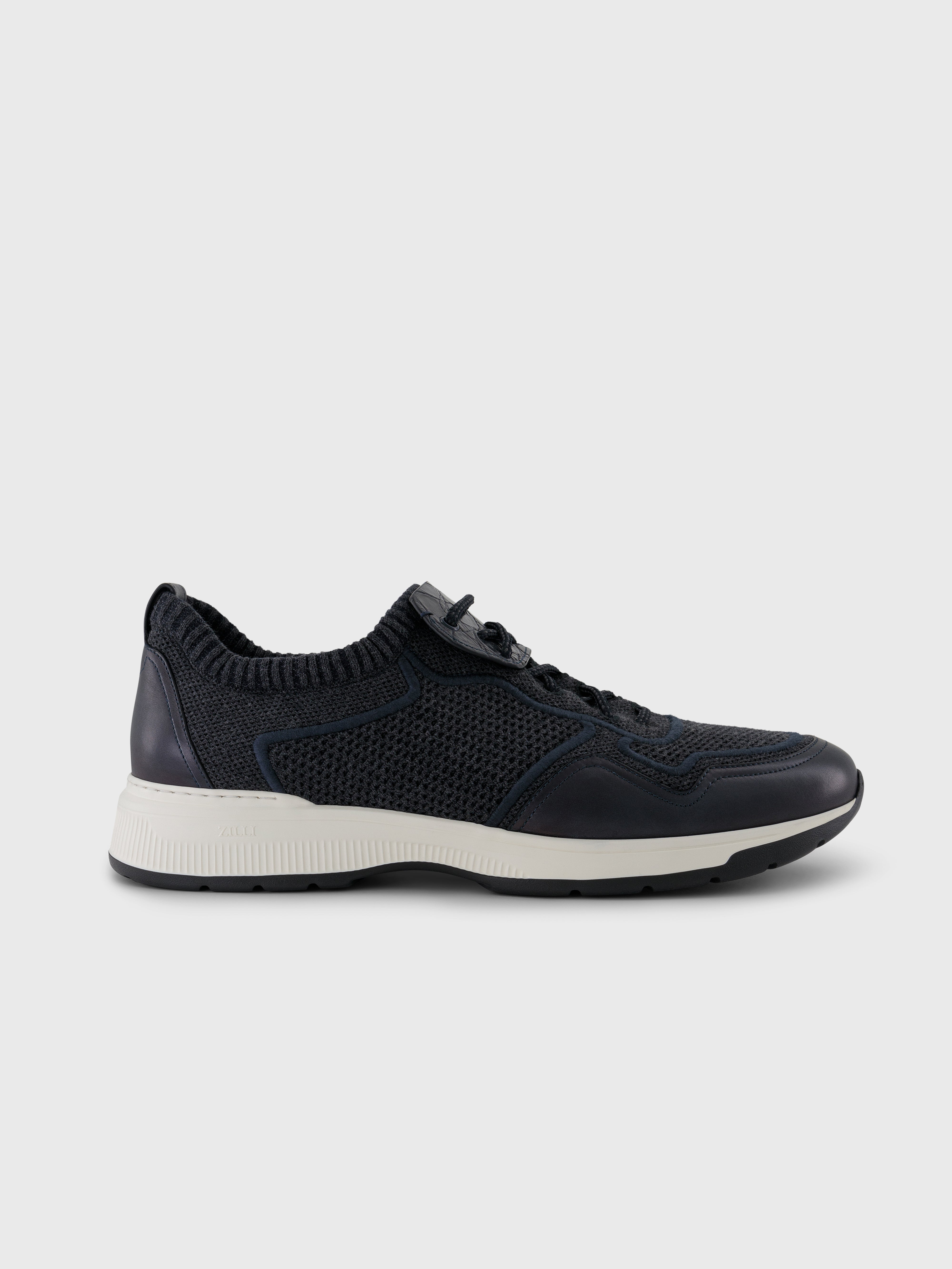 Calfskin Low-Top Sneakers - Light Charcoal