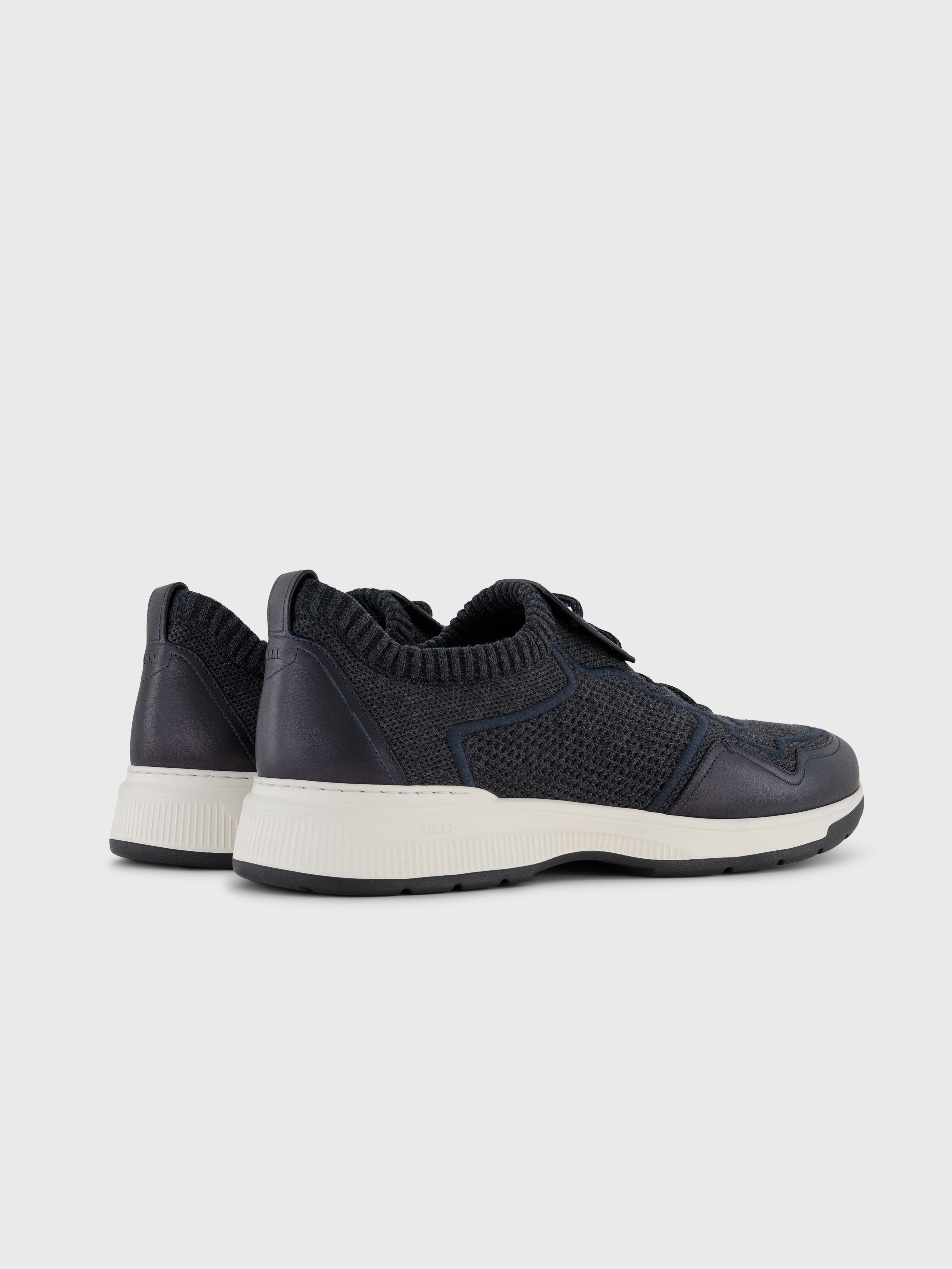 Calfskin Low-Top Sneakers - Light Charcoal