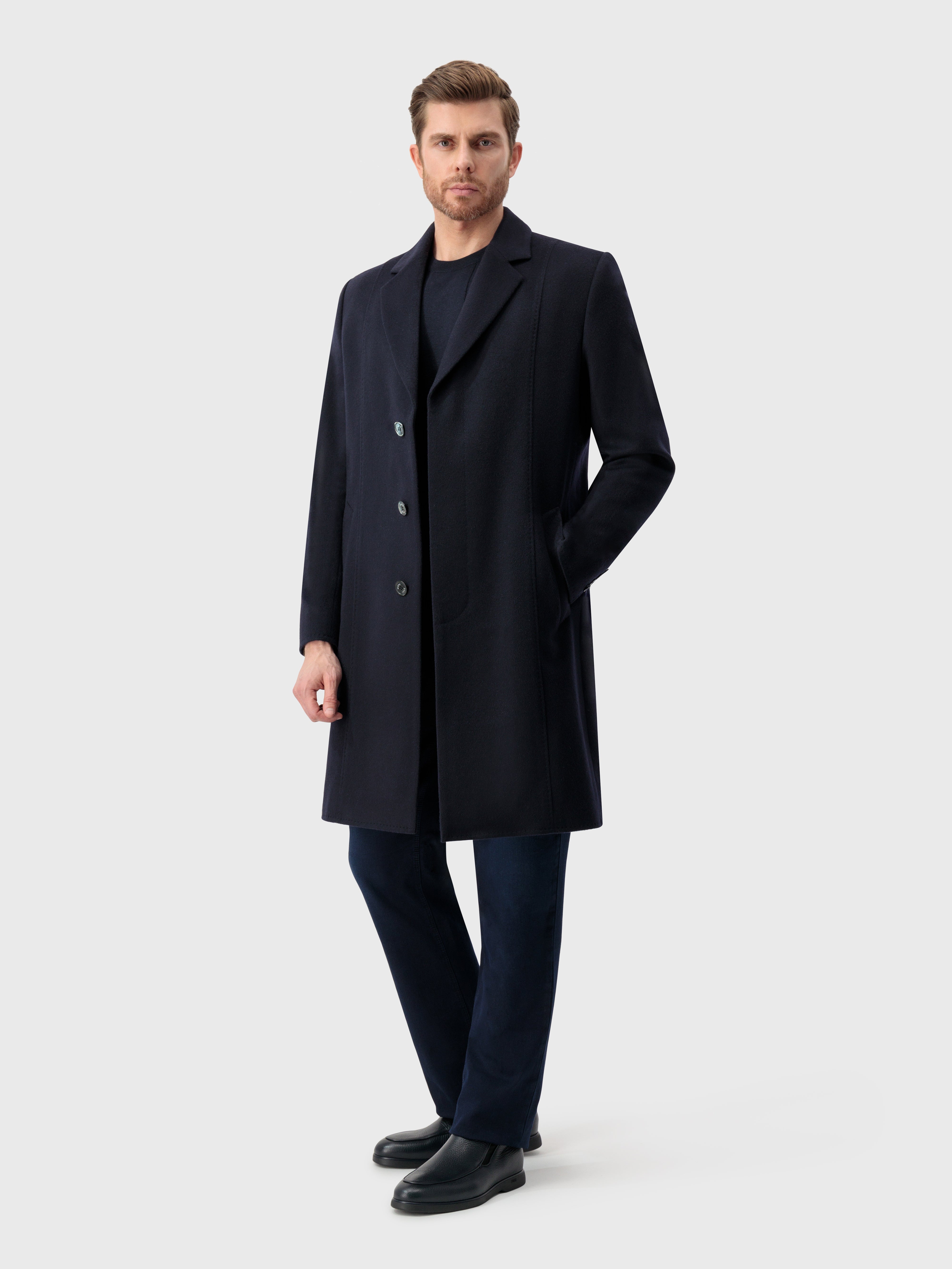 Cashmere Coat Blue Navy