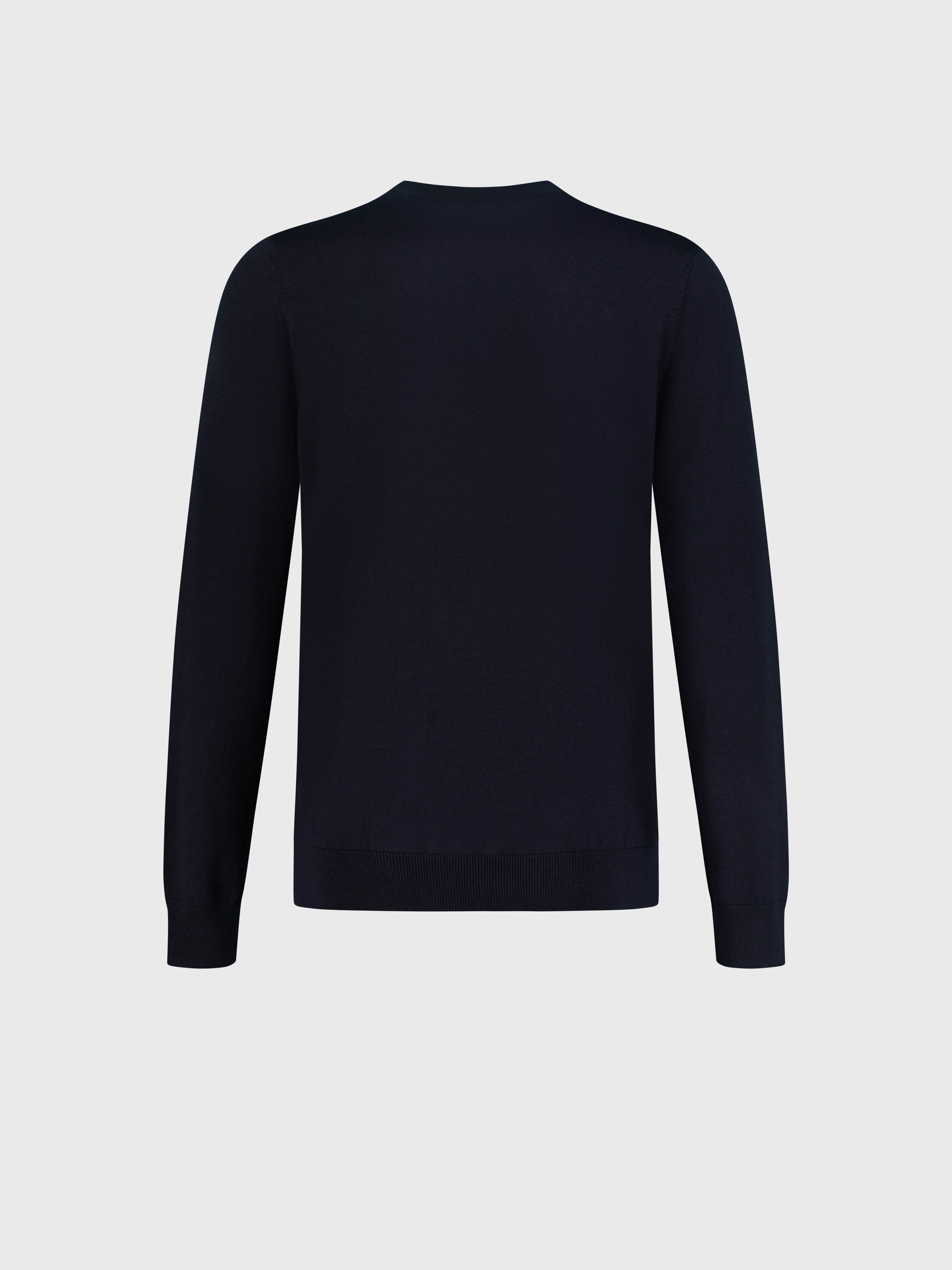 Pullover with Cable Knit Pattern Dark Navy