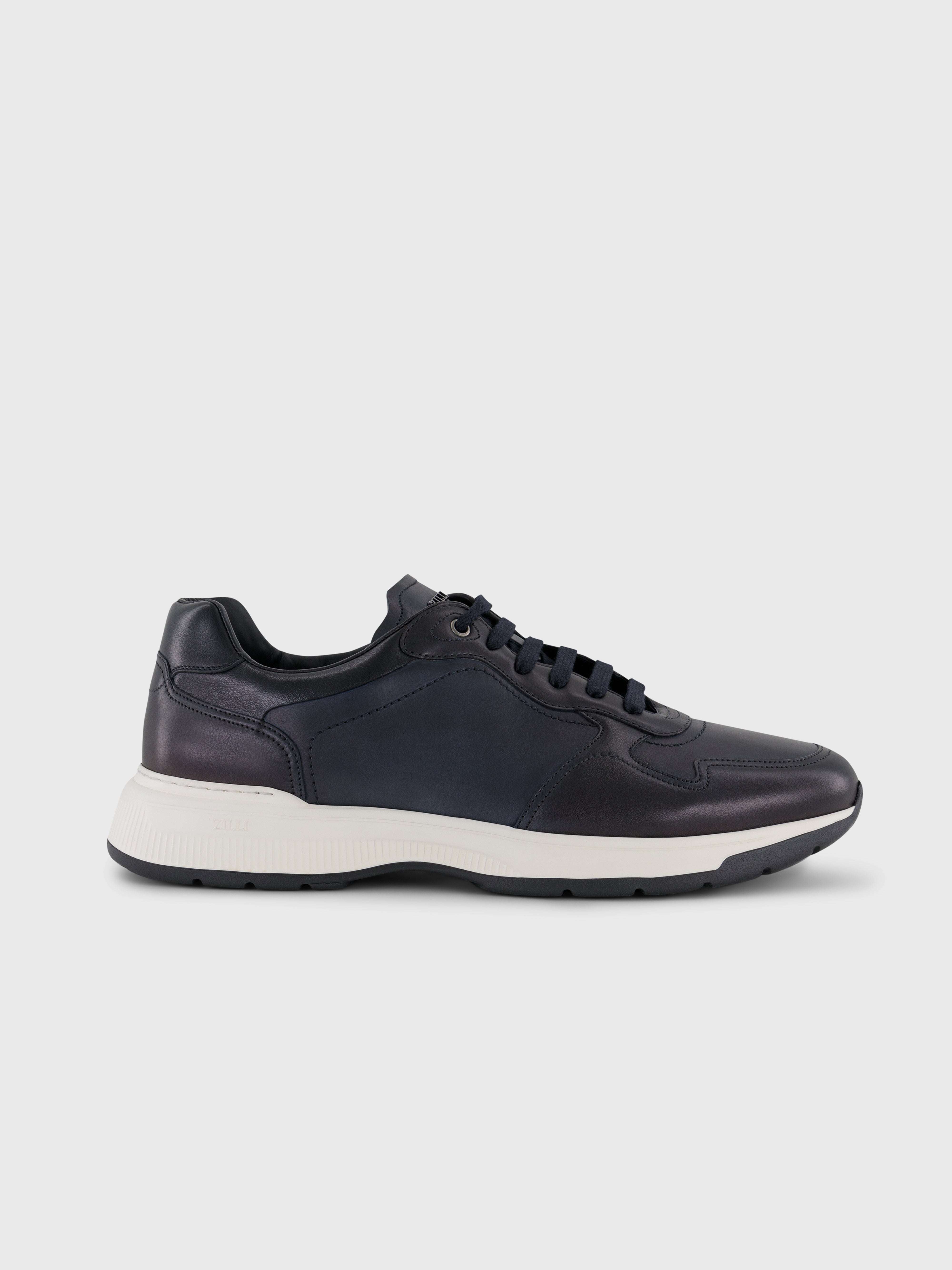 Calfskin Low-Top Sneakers - Dark Green/Black