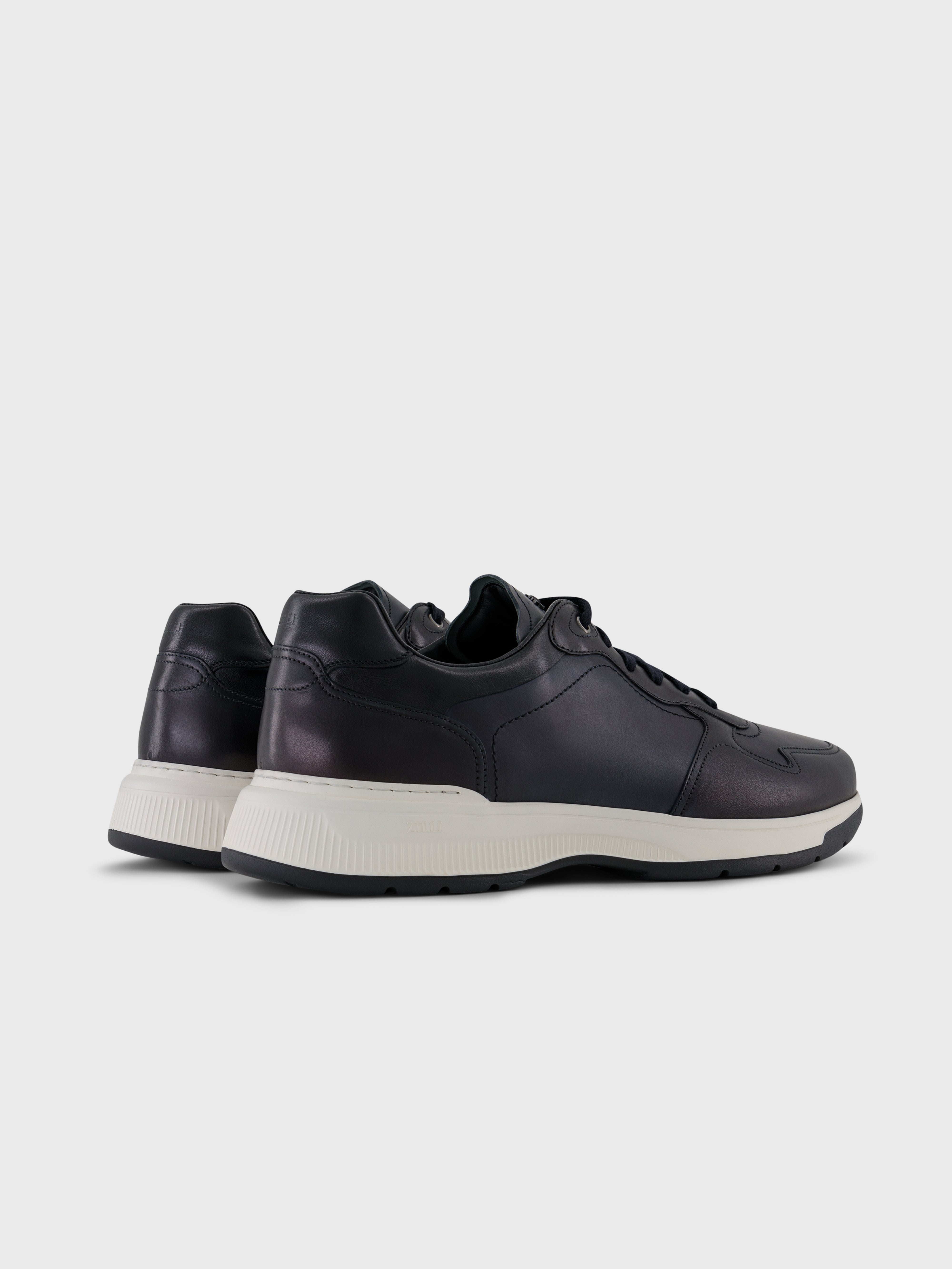 Calfskin Low-Top Sneakers - Dark Green/Black