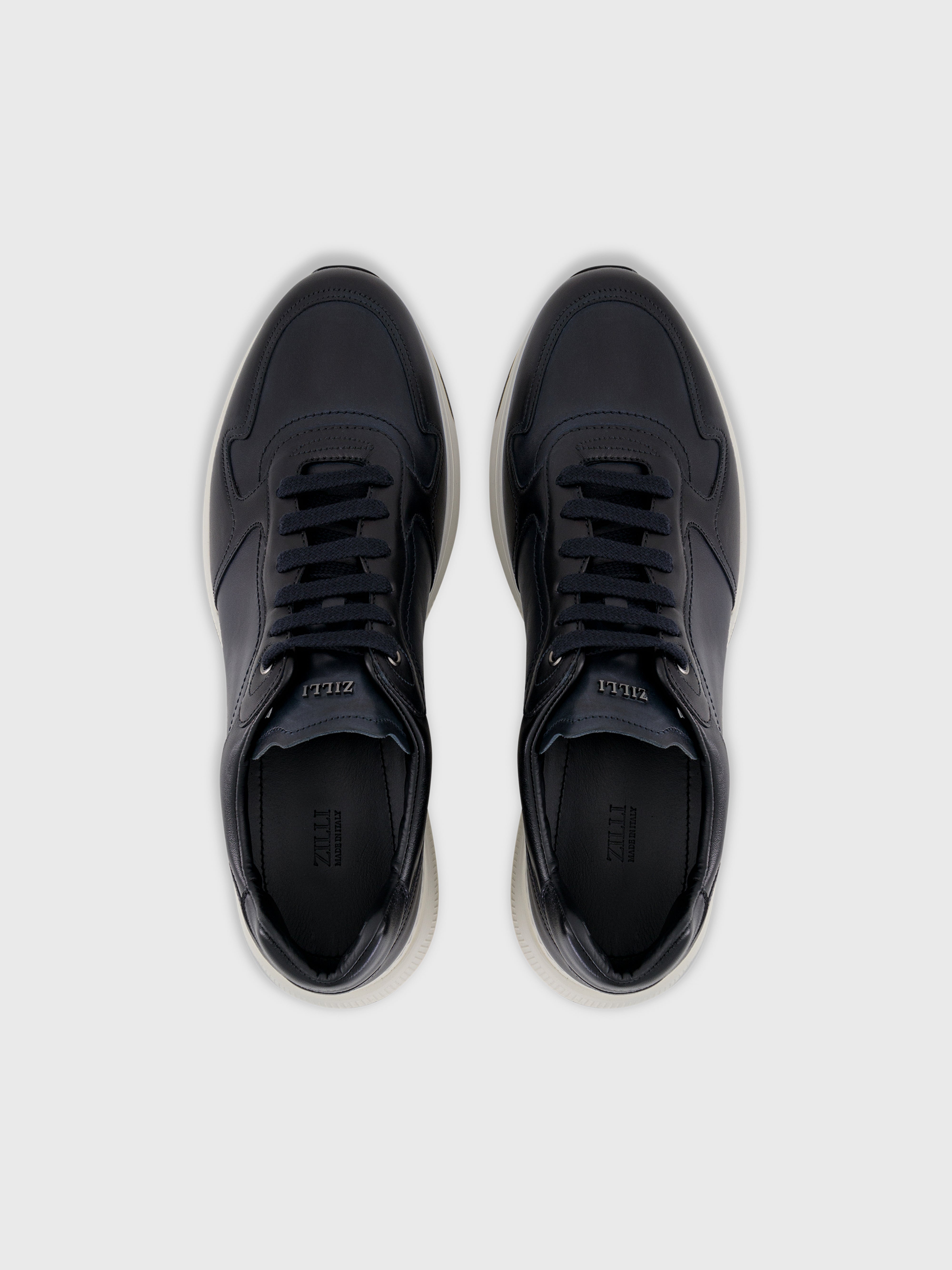 Calfskin Low-Top Sneakers - Dark Green/Black