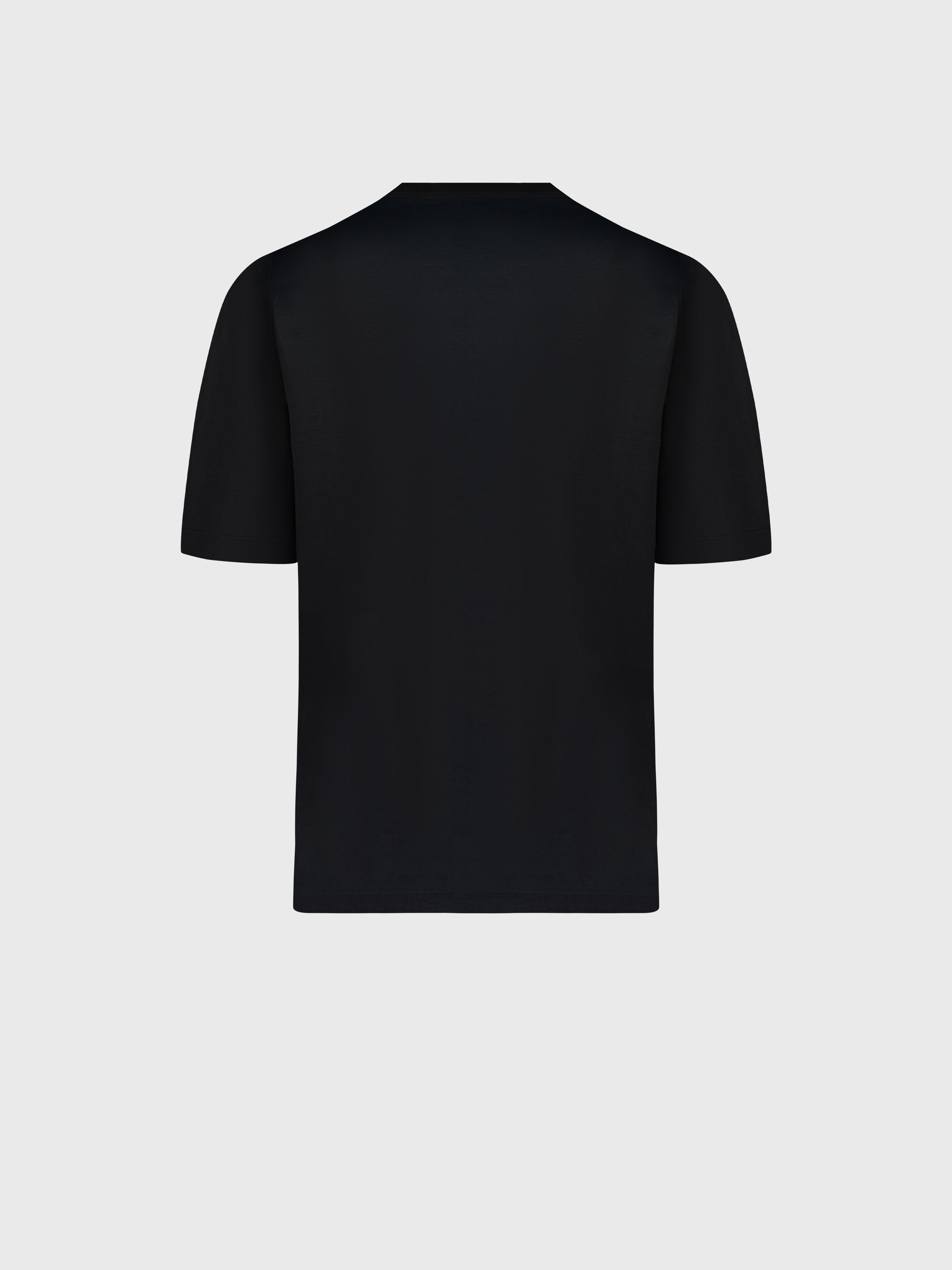 T-Shirt with Gradient Zilli Shade Embroidery Black