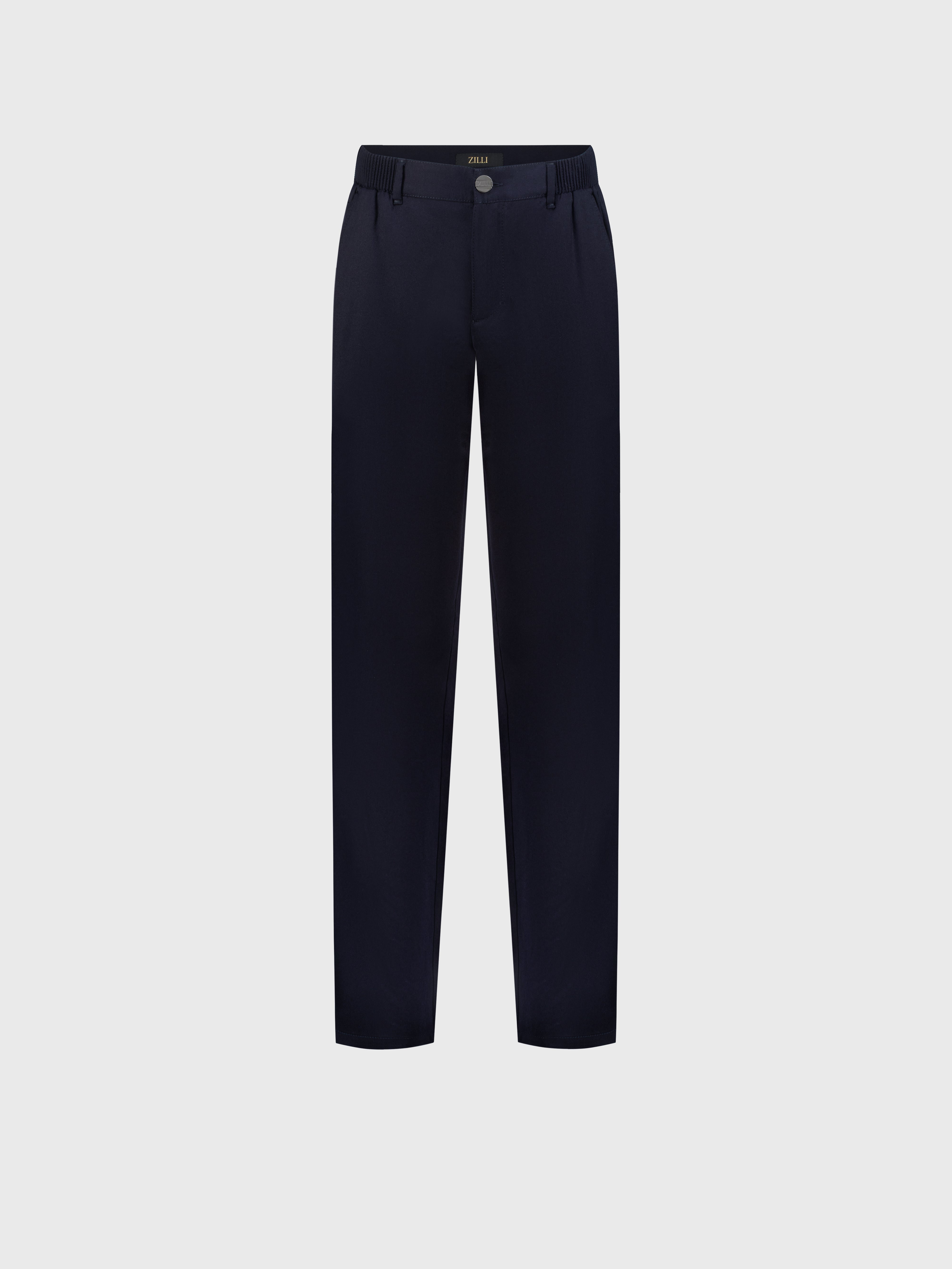 Wool Trousers Blue Navy