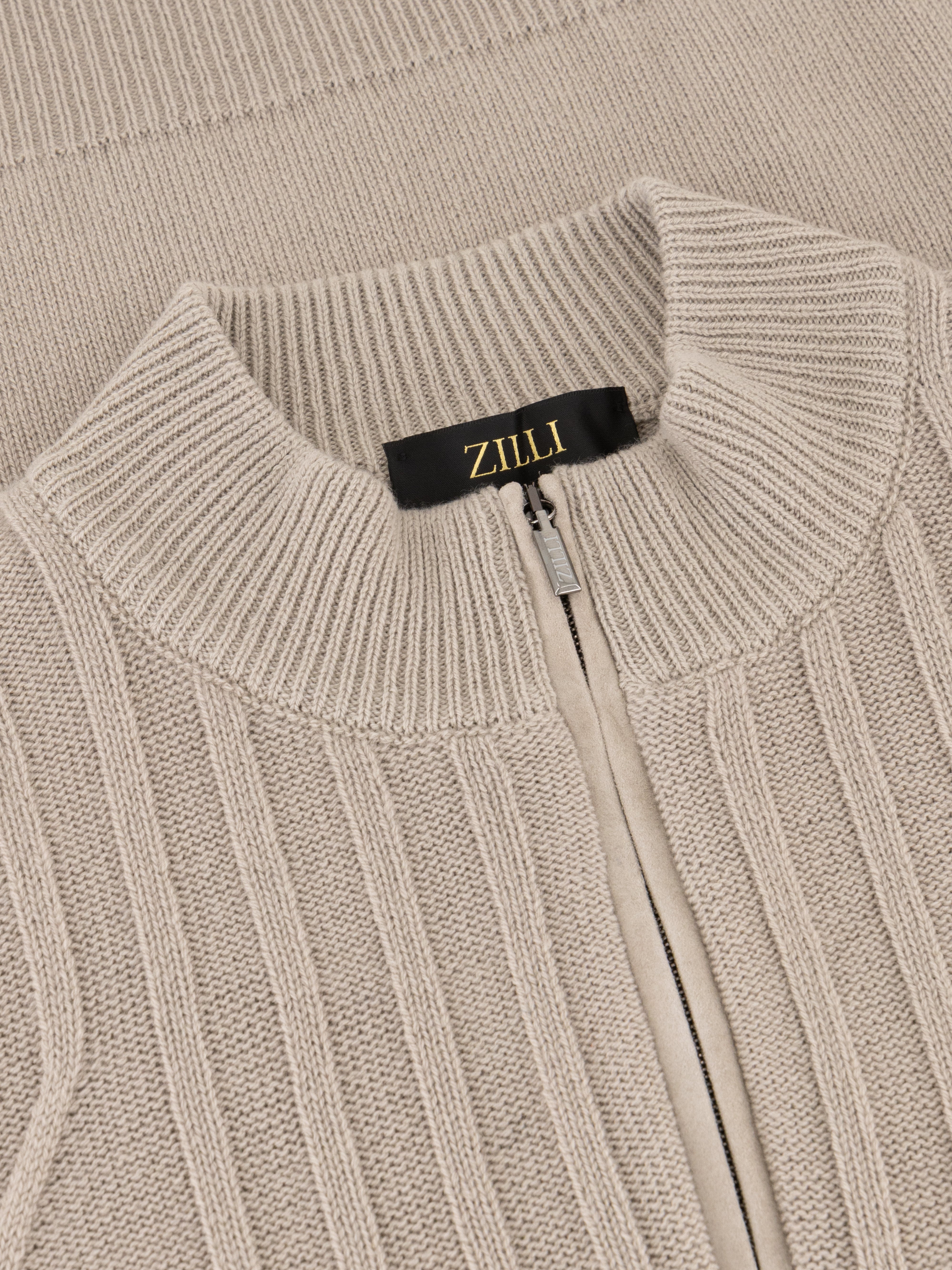 Half-Zip Mock Neck Cashmere Sweater Stone