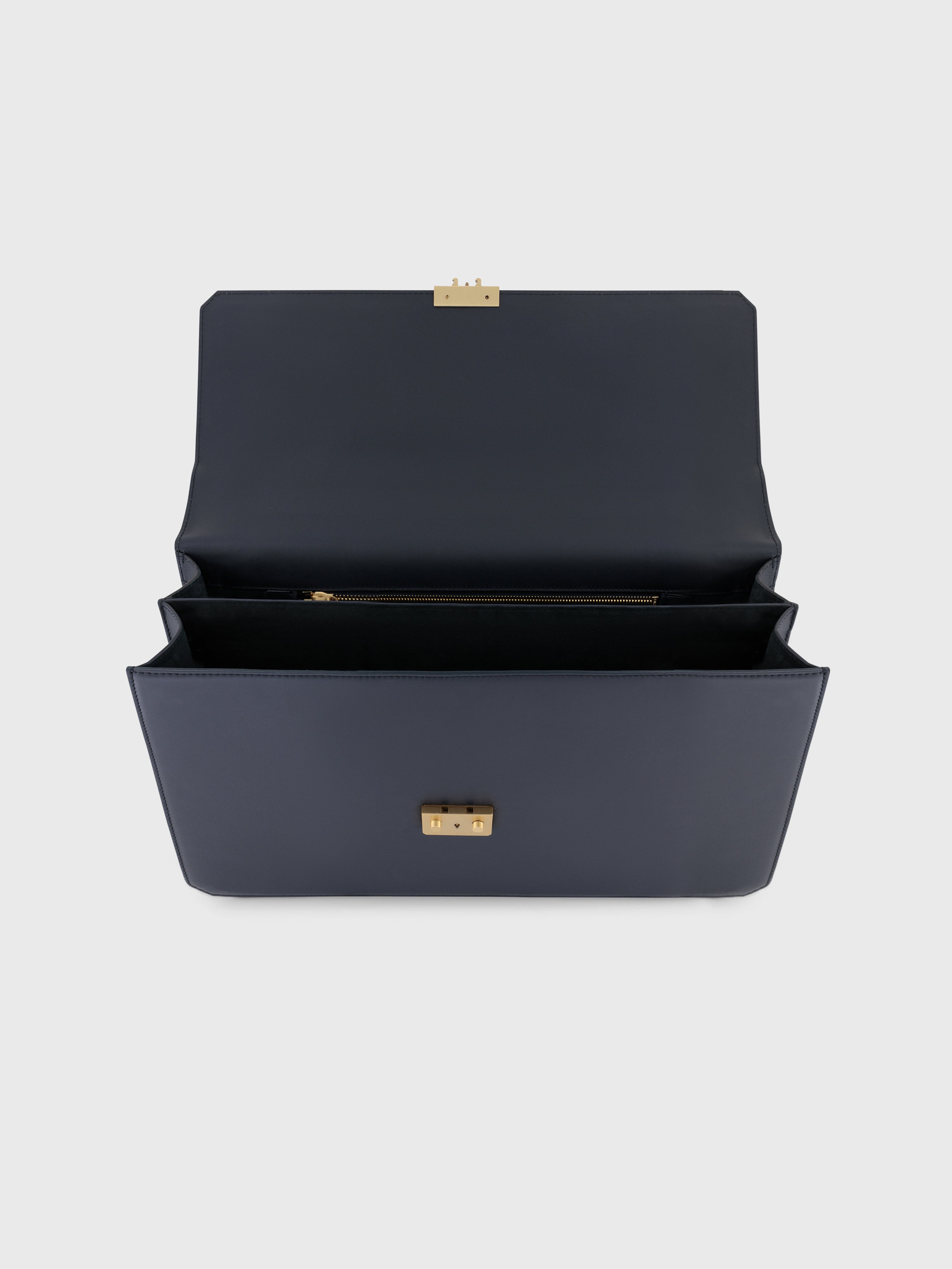 Classic Calfskin Briefcase Blue Navy