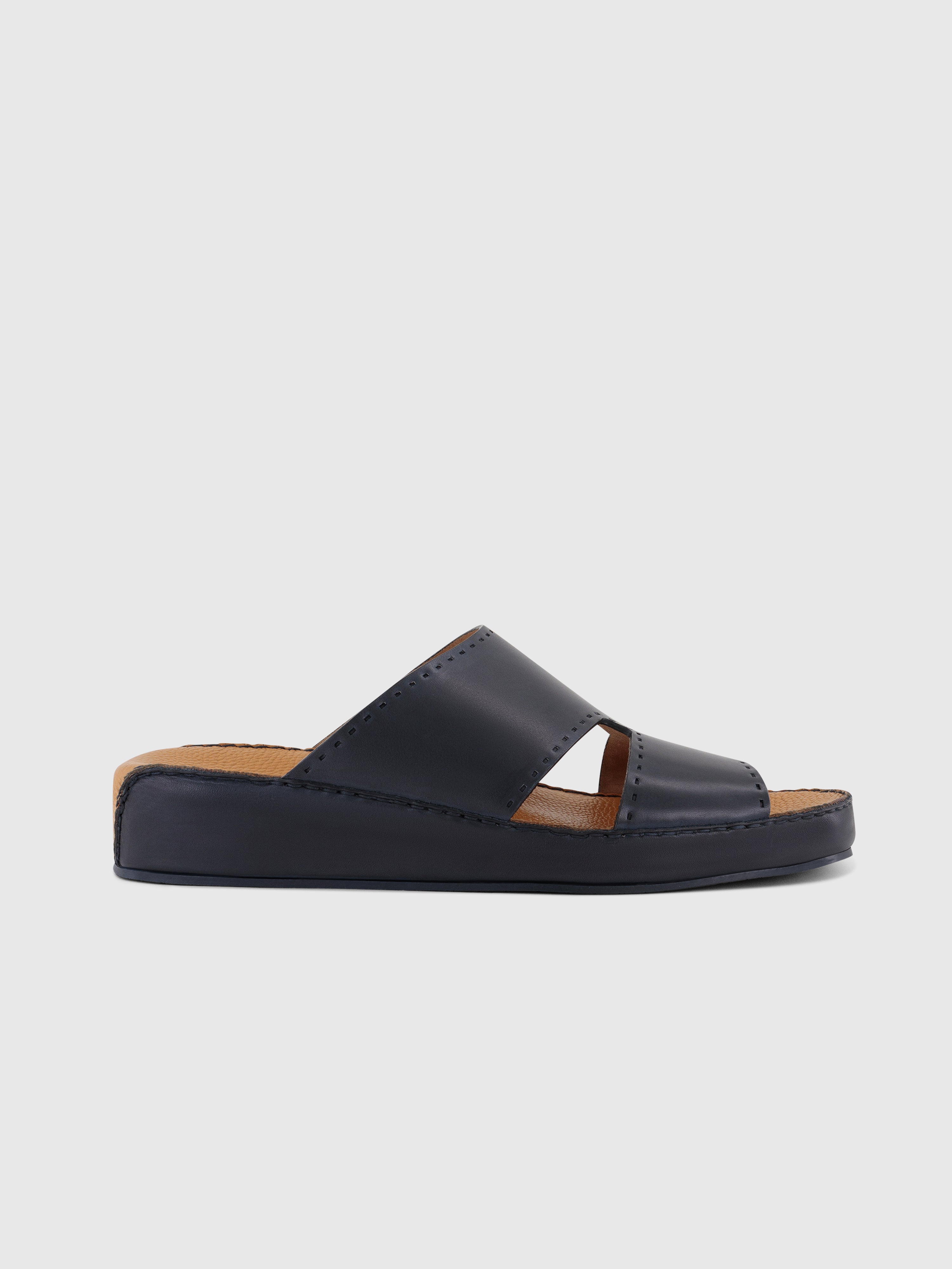 Calfskin Sandals Dark Navy