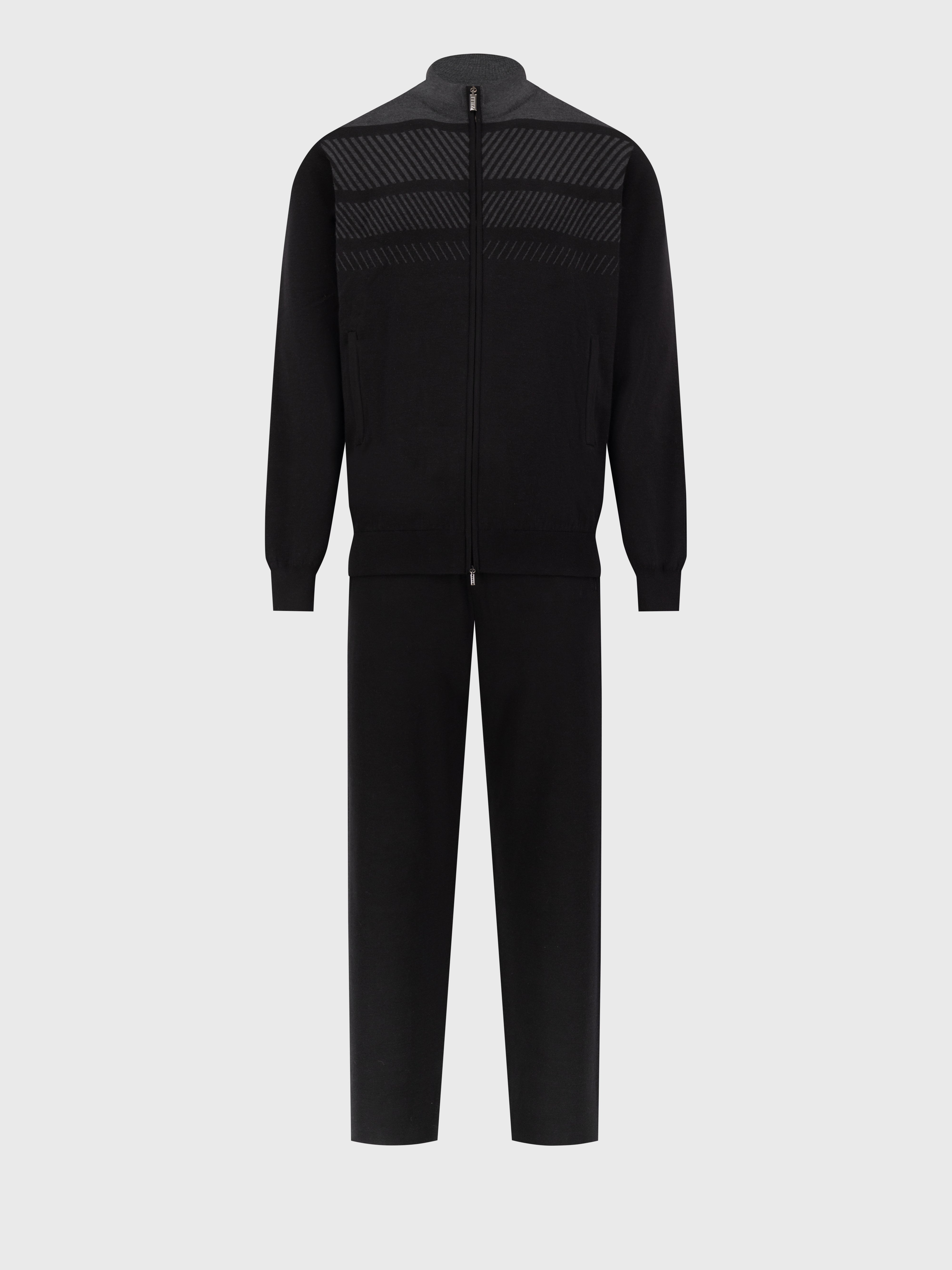 Jogging Suit in Cashmere and Silk Black