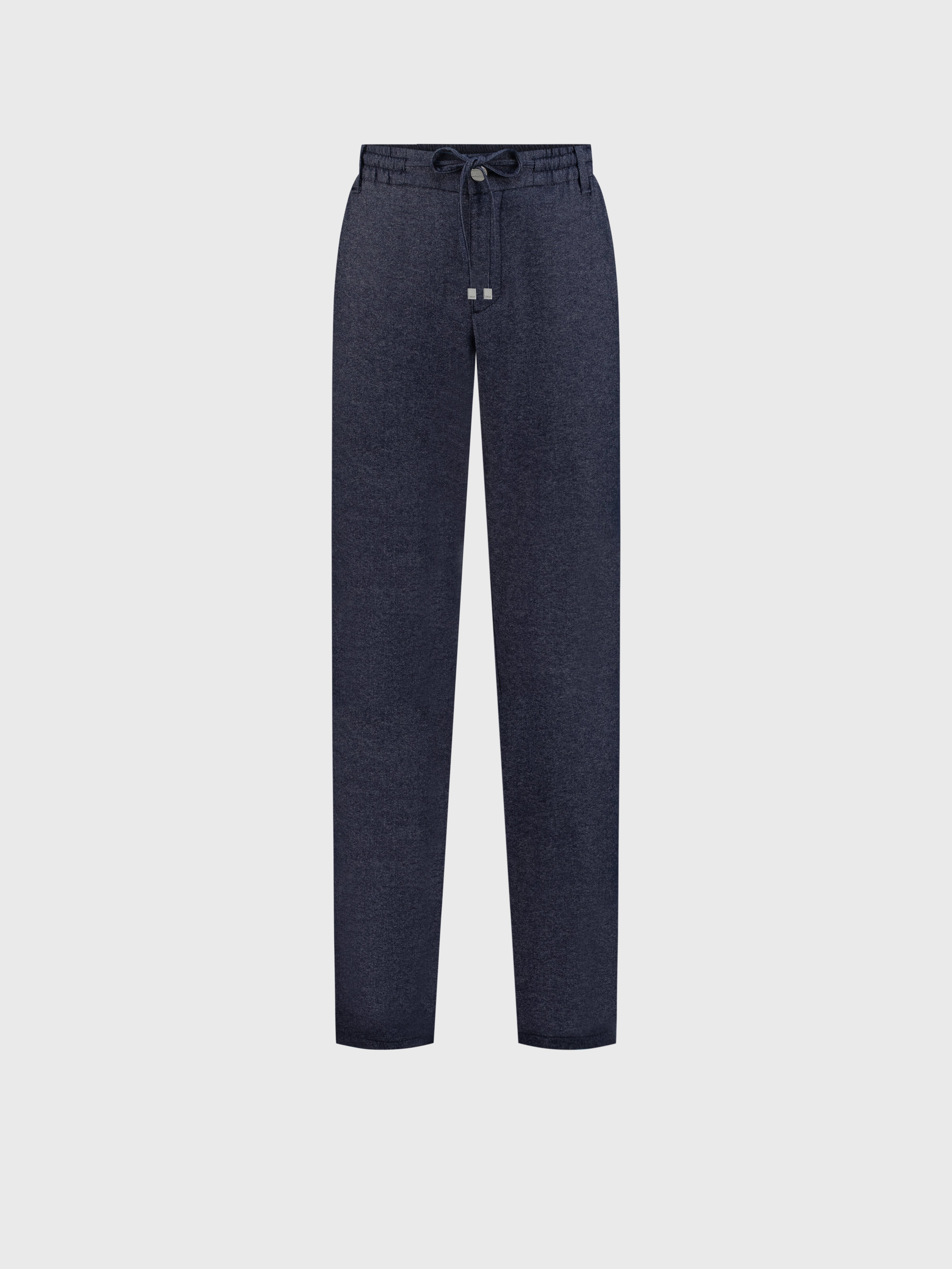 Trousers with Elasticated Waistband Blue Navy