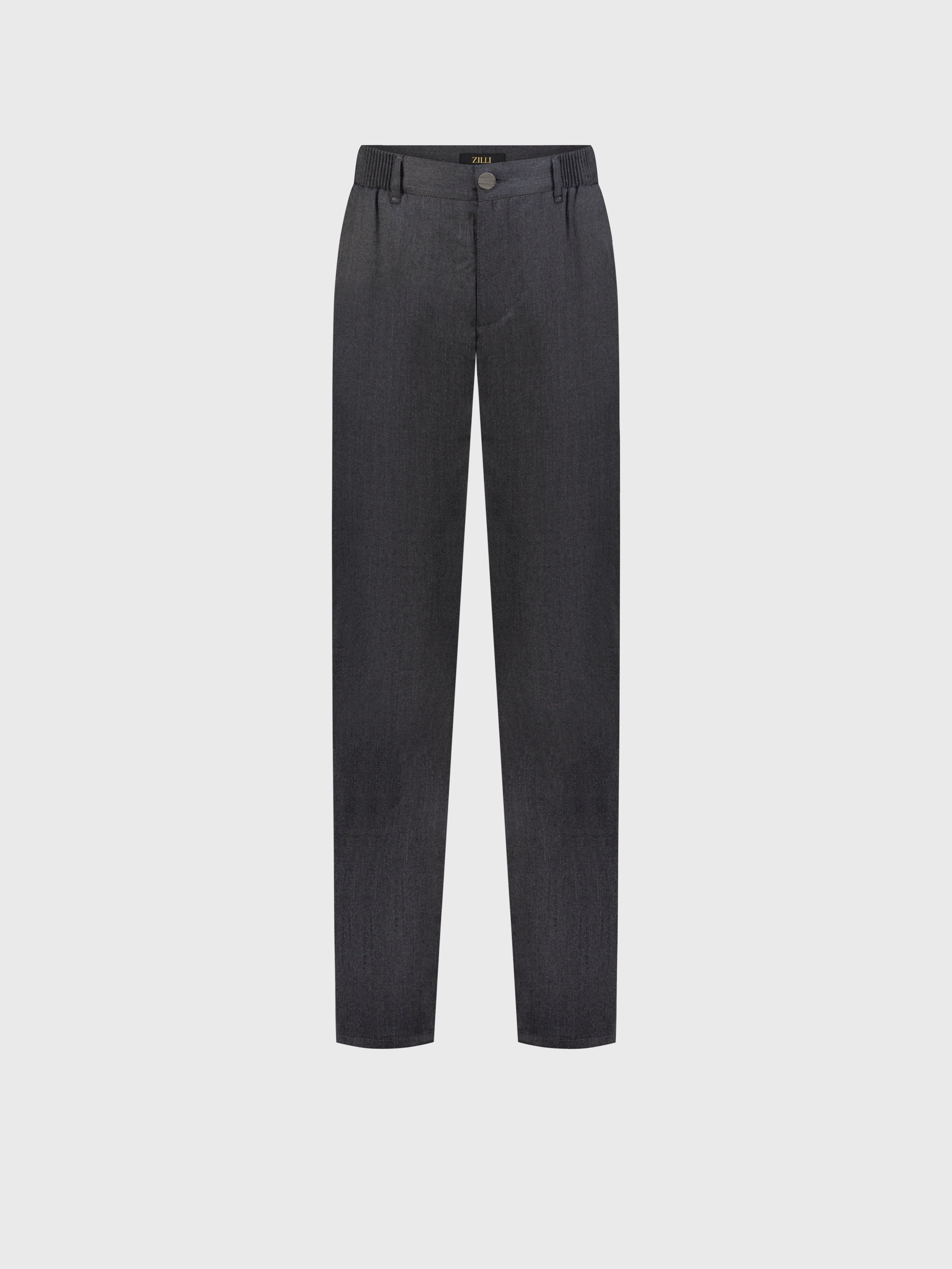 Wool Trousers Light Grey