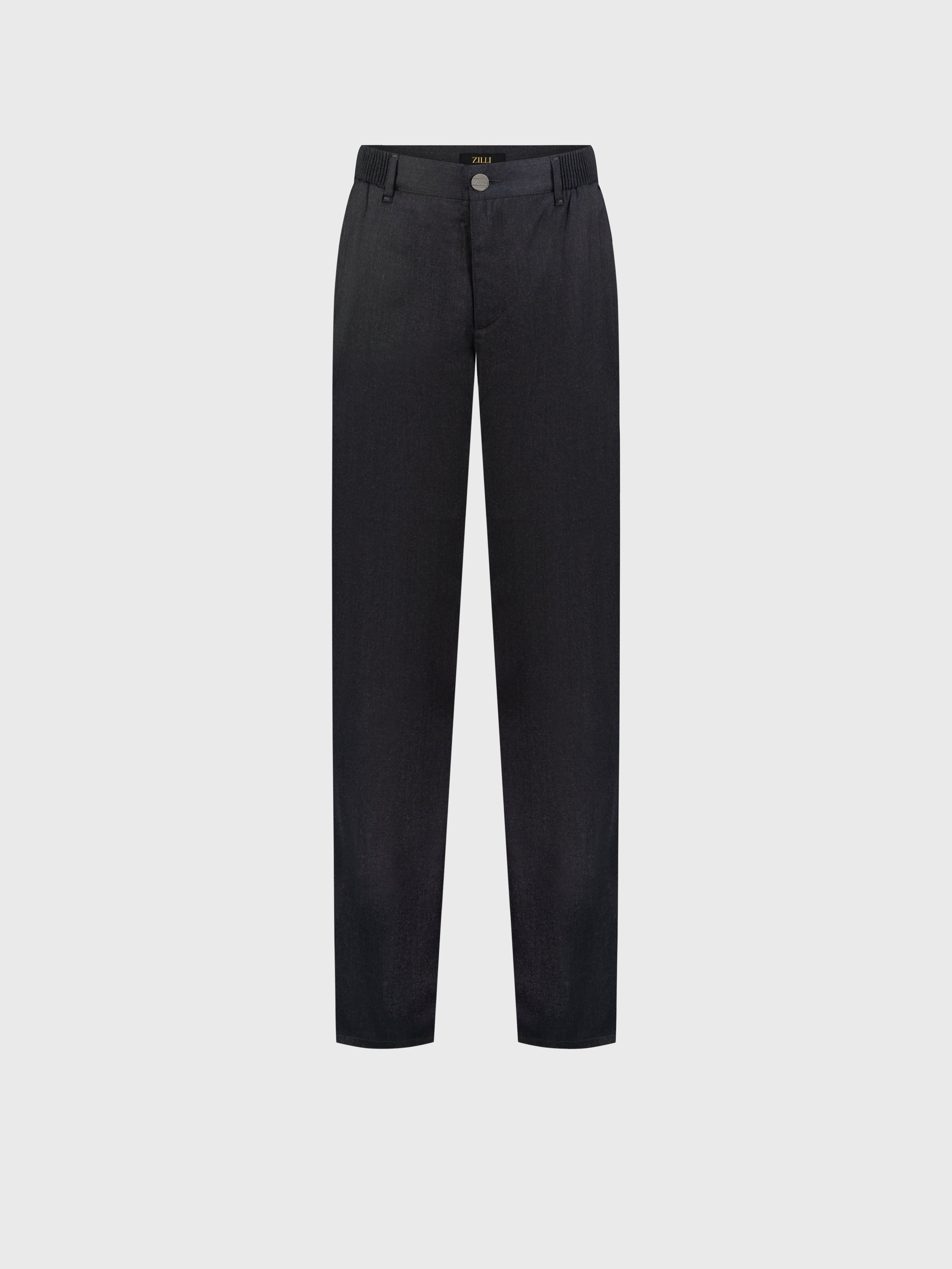 Wool Trousers Grey Anthracite