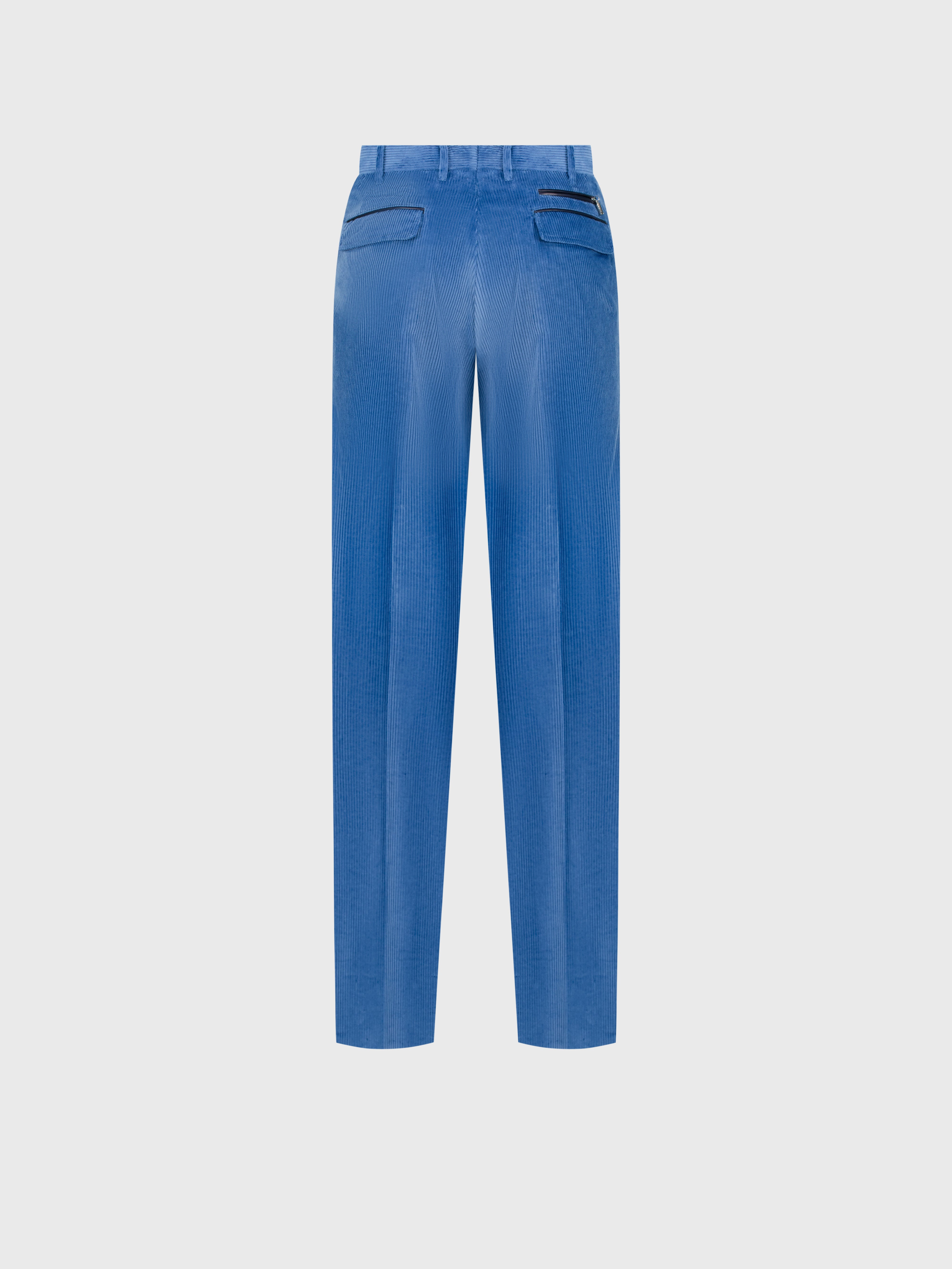 Corduroy Cotton Trousers Bright Blue