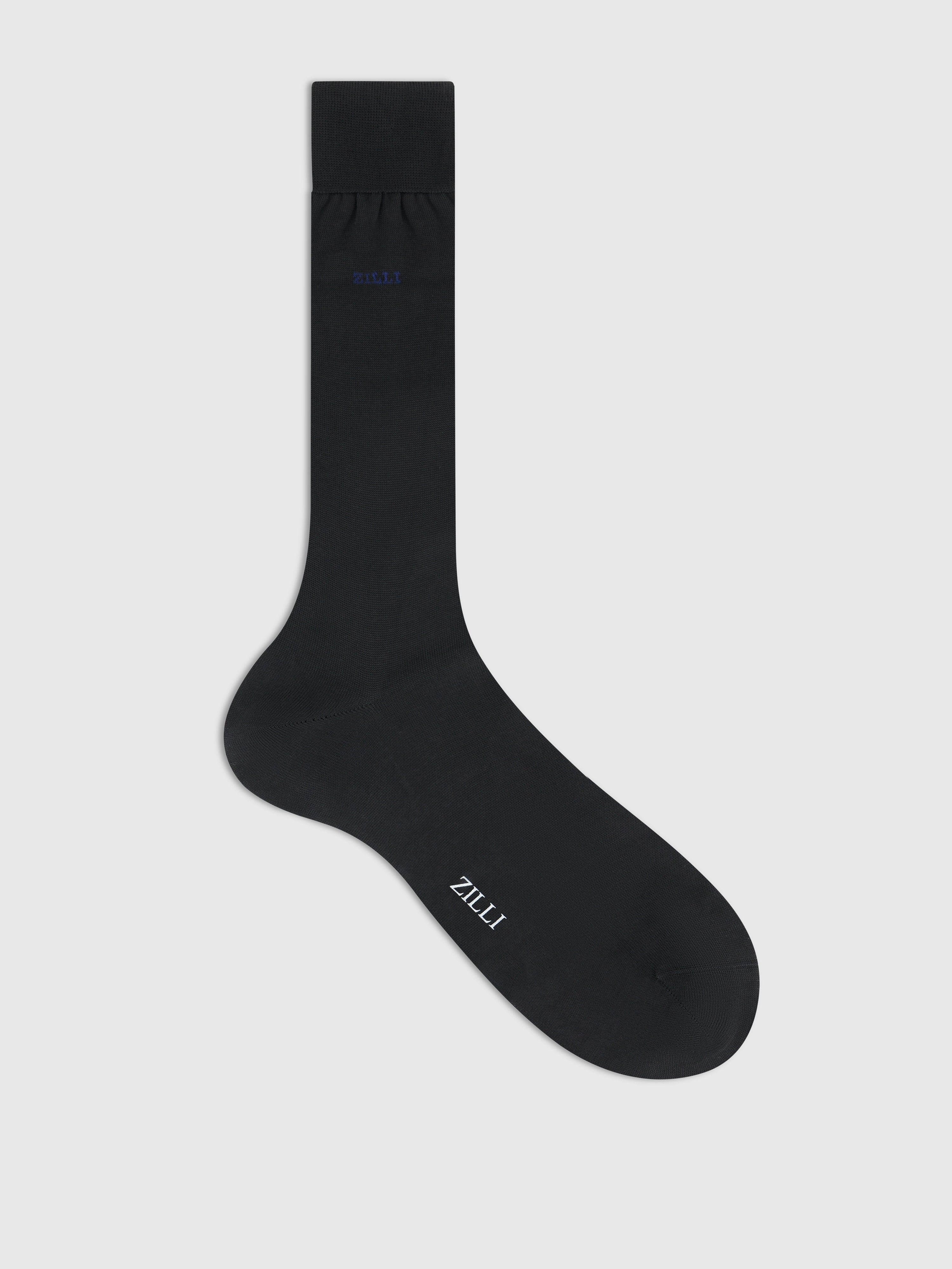 Ribbed Mid-Calf Socks in Cotton