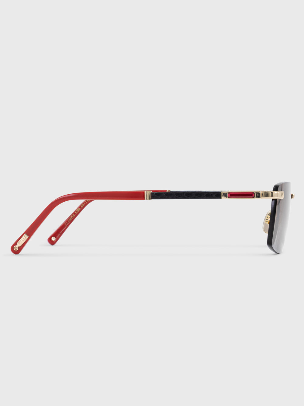 Lev Sunglasses - Shiny Gold and Red